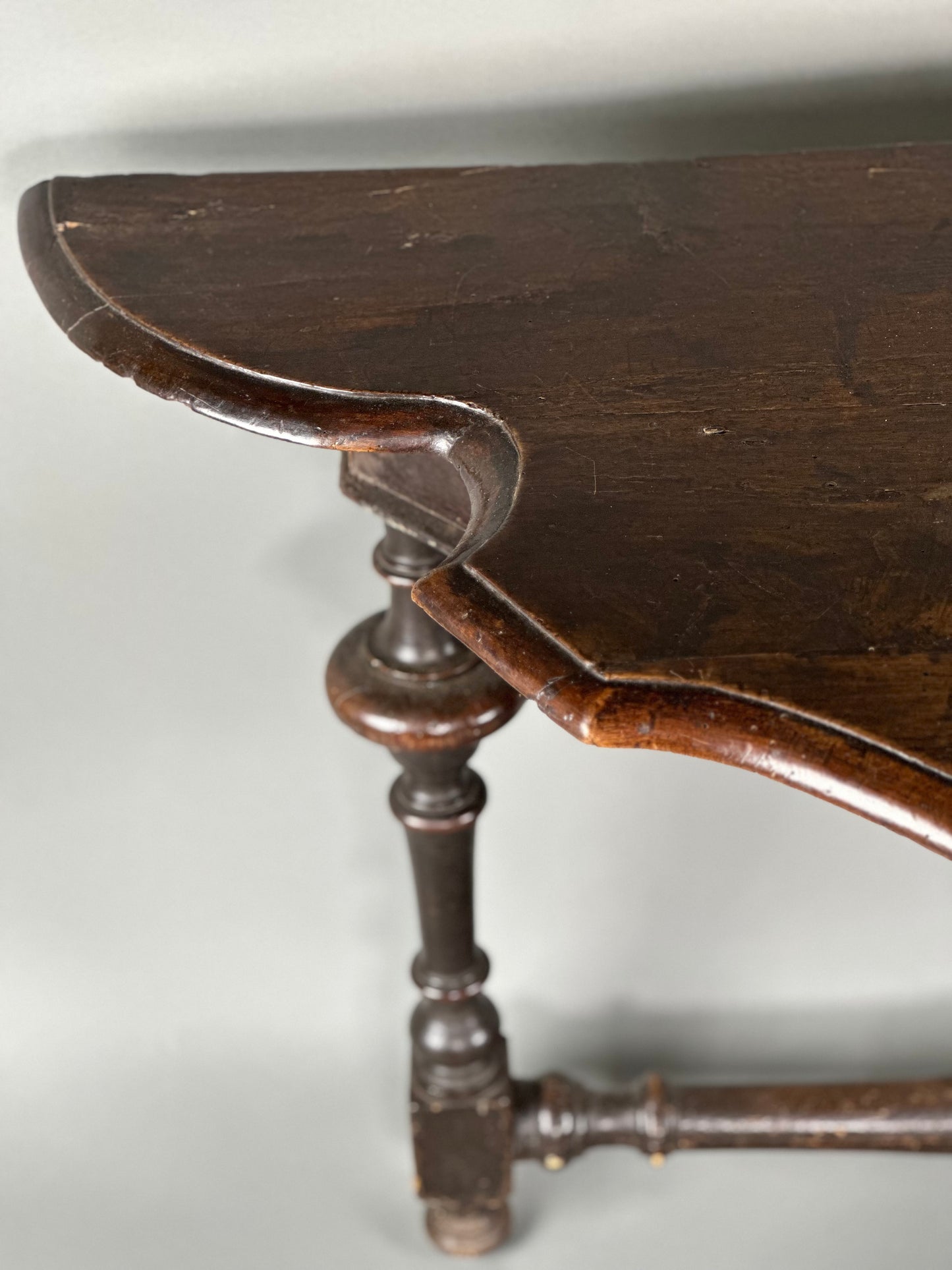 Tuscany Walnut Demi Lune Table c1780