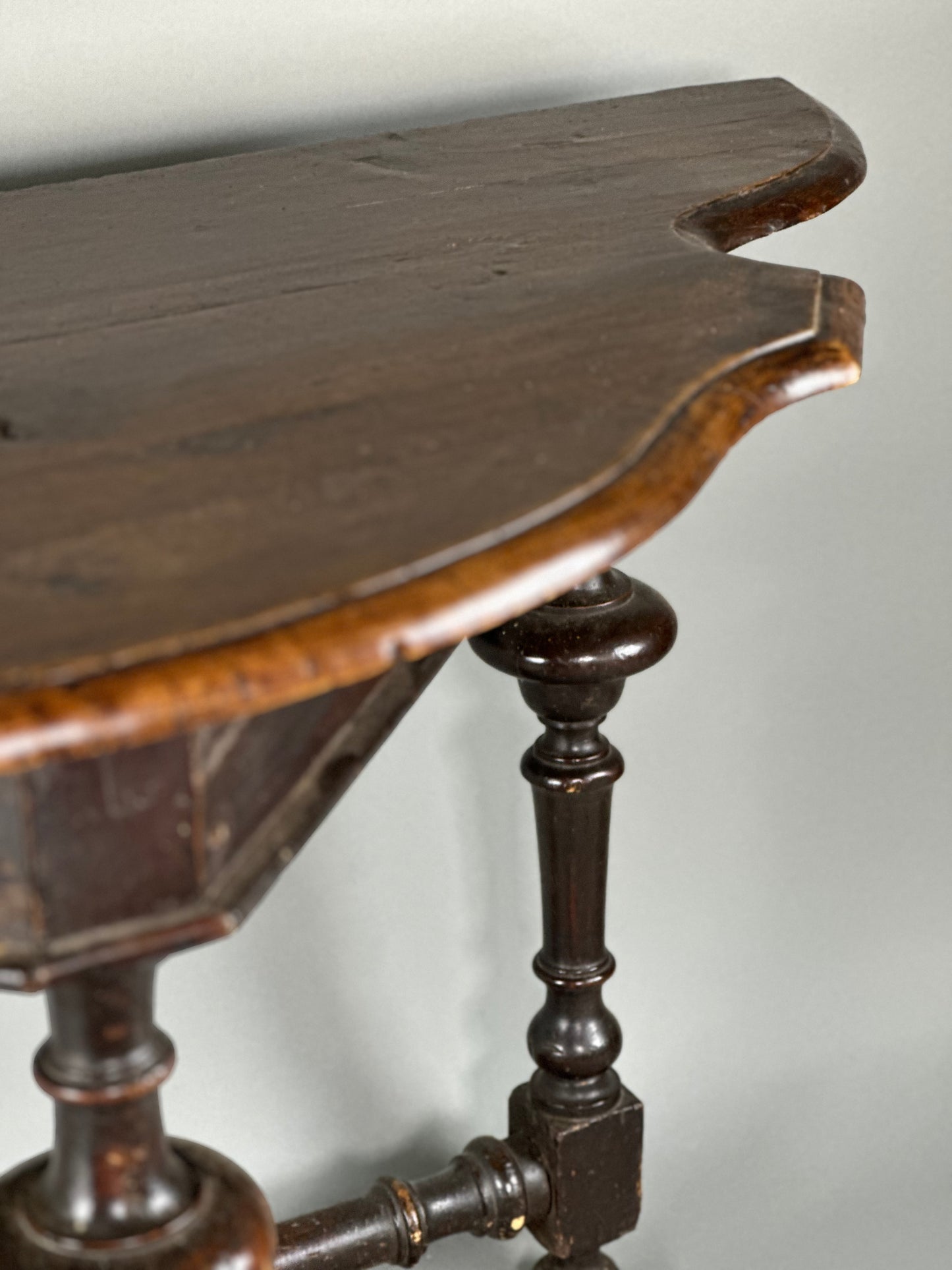 Tuscany Walnut Demi Lune Table c1780