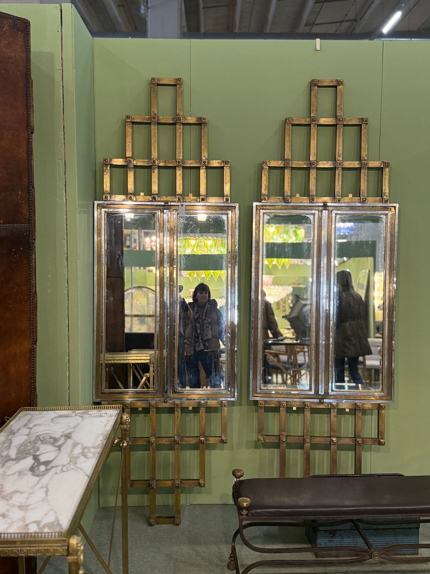 COMING SOON * Midcentury Brass Mirror - Barcelona