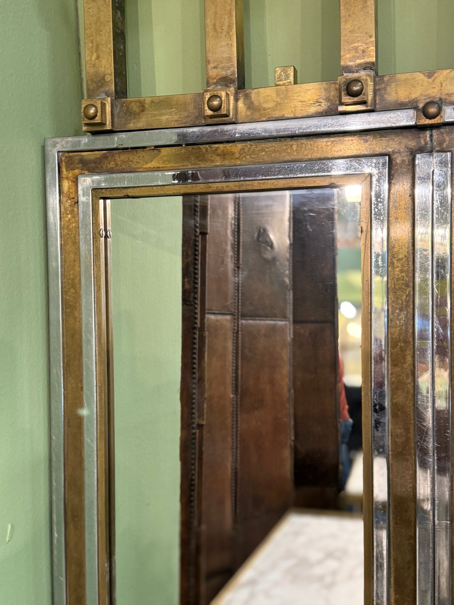 COMING SOON * Midcentury Brass Mirror - Barcelona