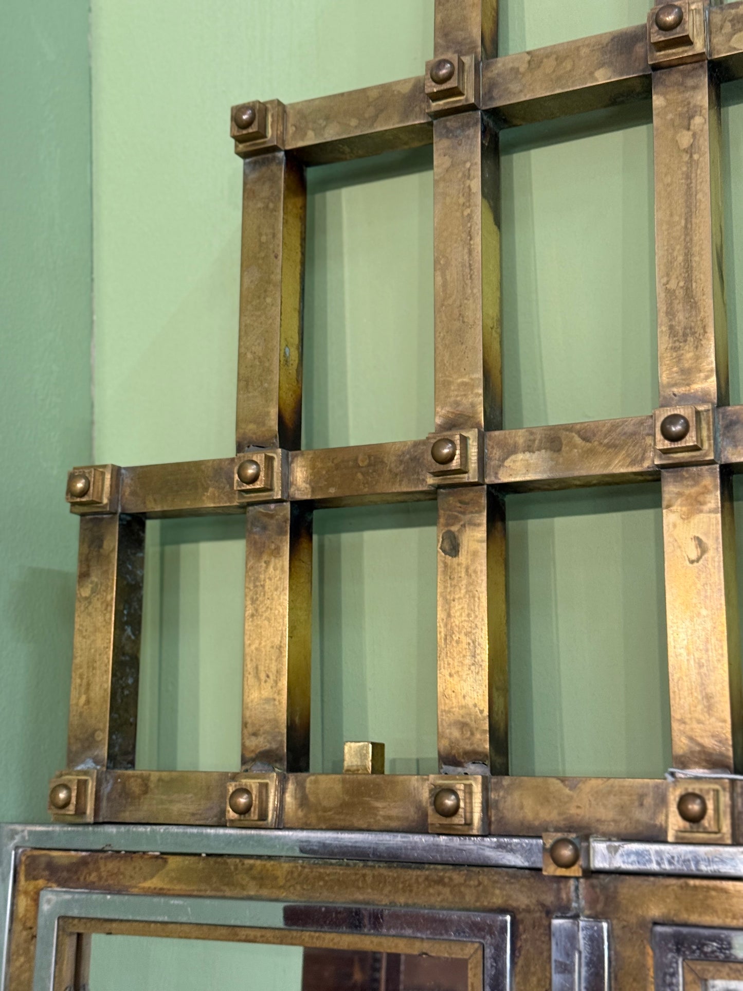 COMING SOON * Midcentury Brass Mirror - Barcelona
