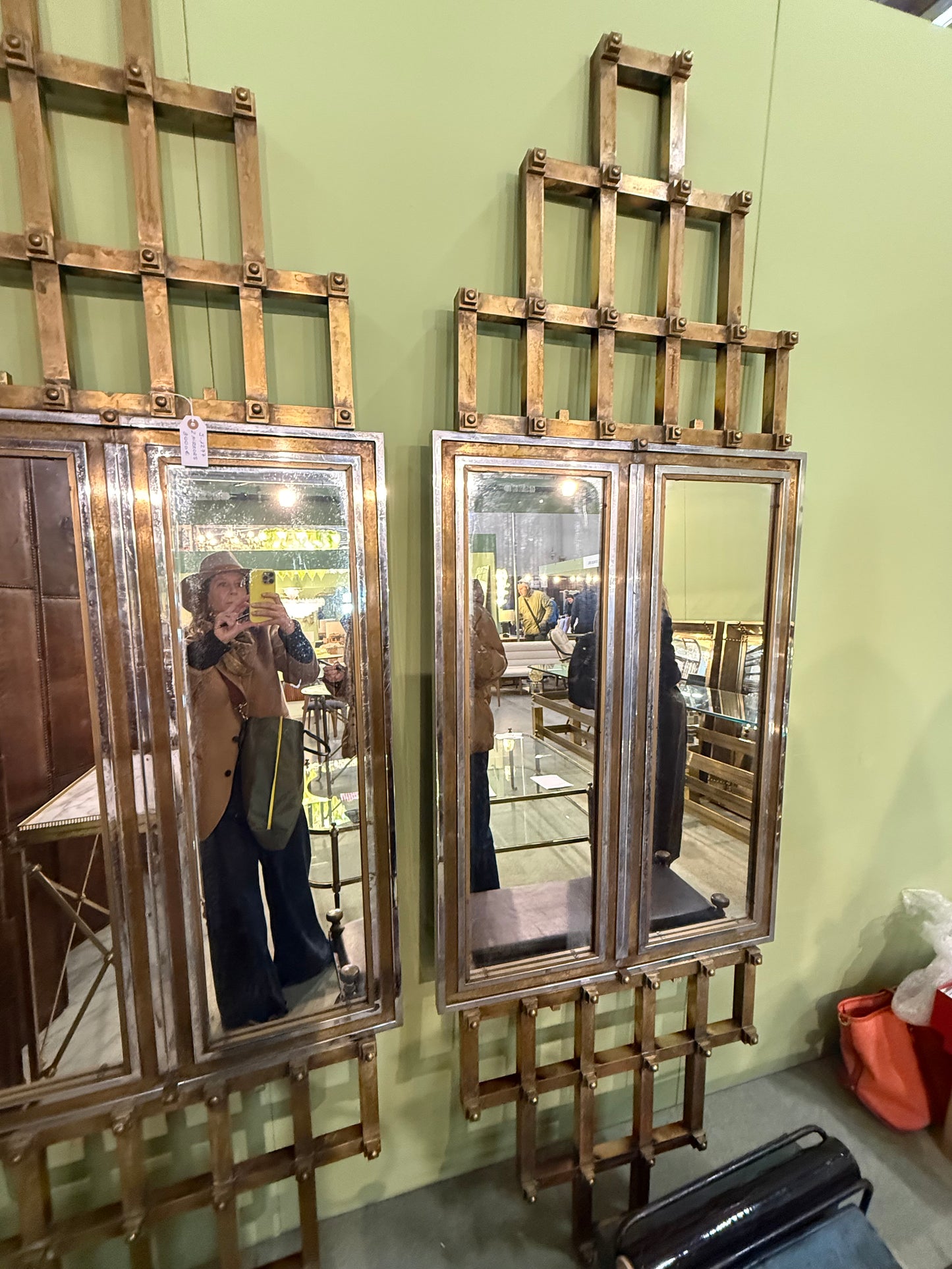 COMING SOON * Midcentury Brass Mirror - Barcelona