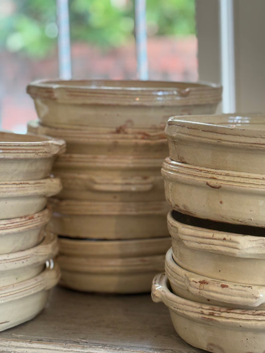 French Pottery Cream  - Plat a Gratin Large