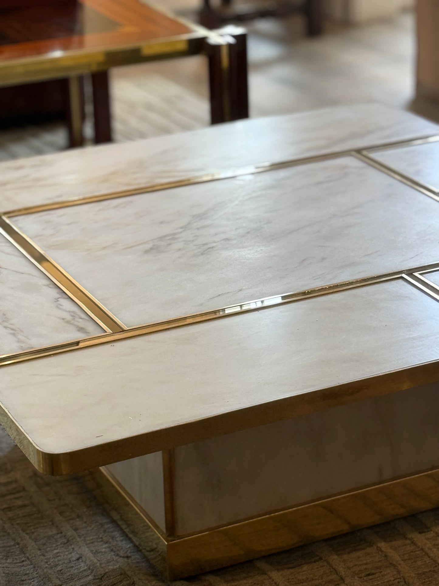 Italian Onyx Square Coffee Table