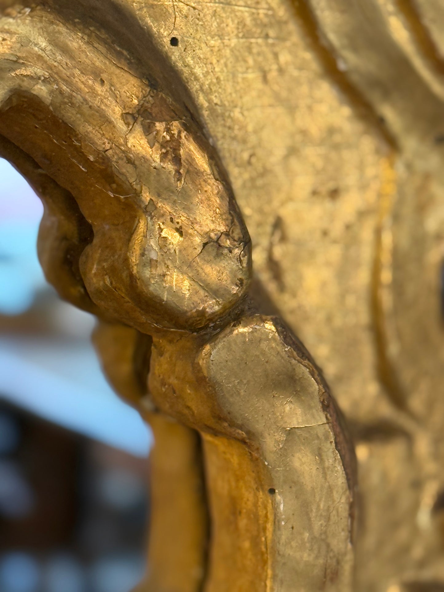 French Gold Gilt Louis XV Mirror c1780