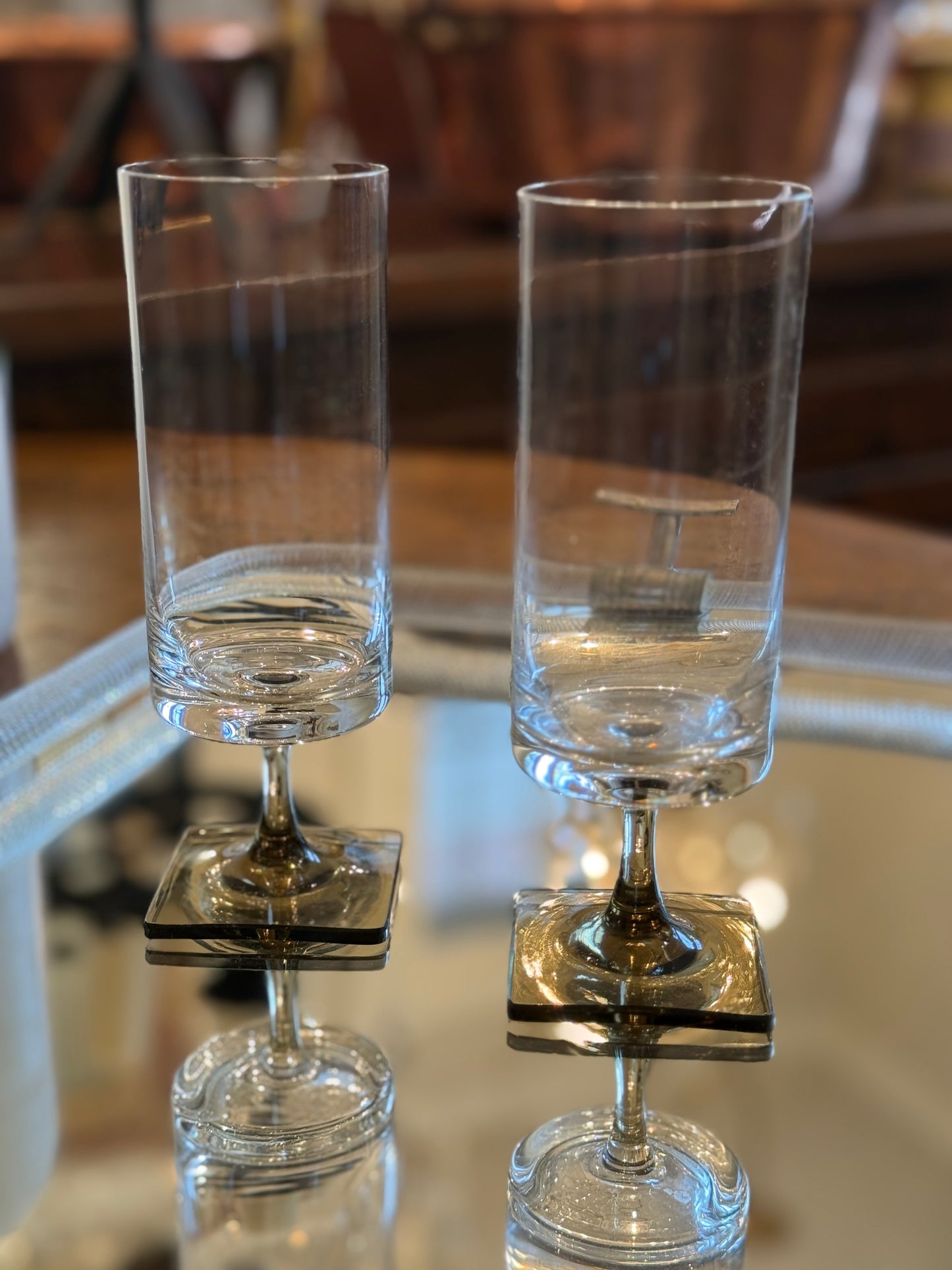 Italian Midcentury Bar Glasses - Smoke