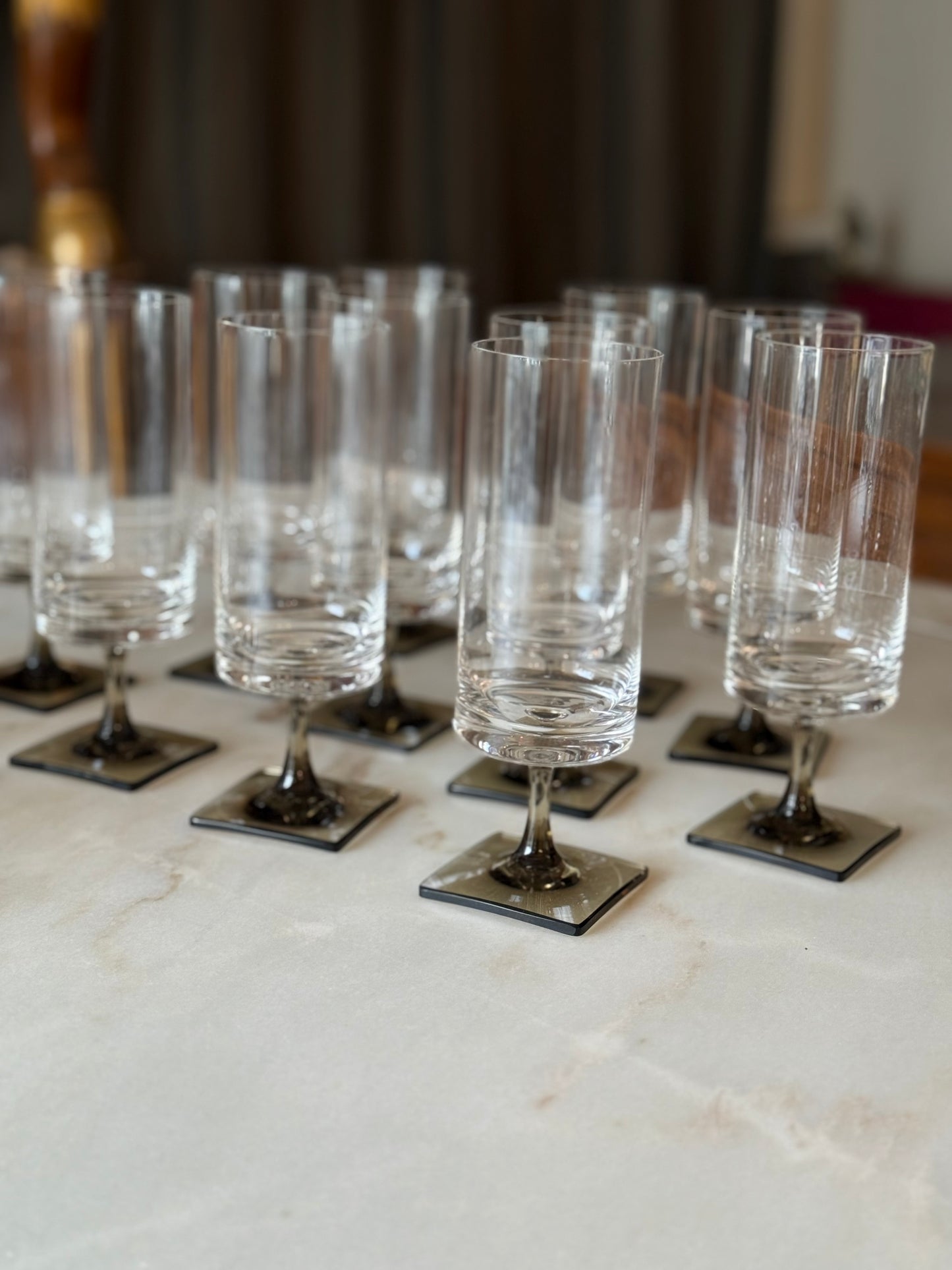 Italian Midcentury Bar Glasses - Smoke