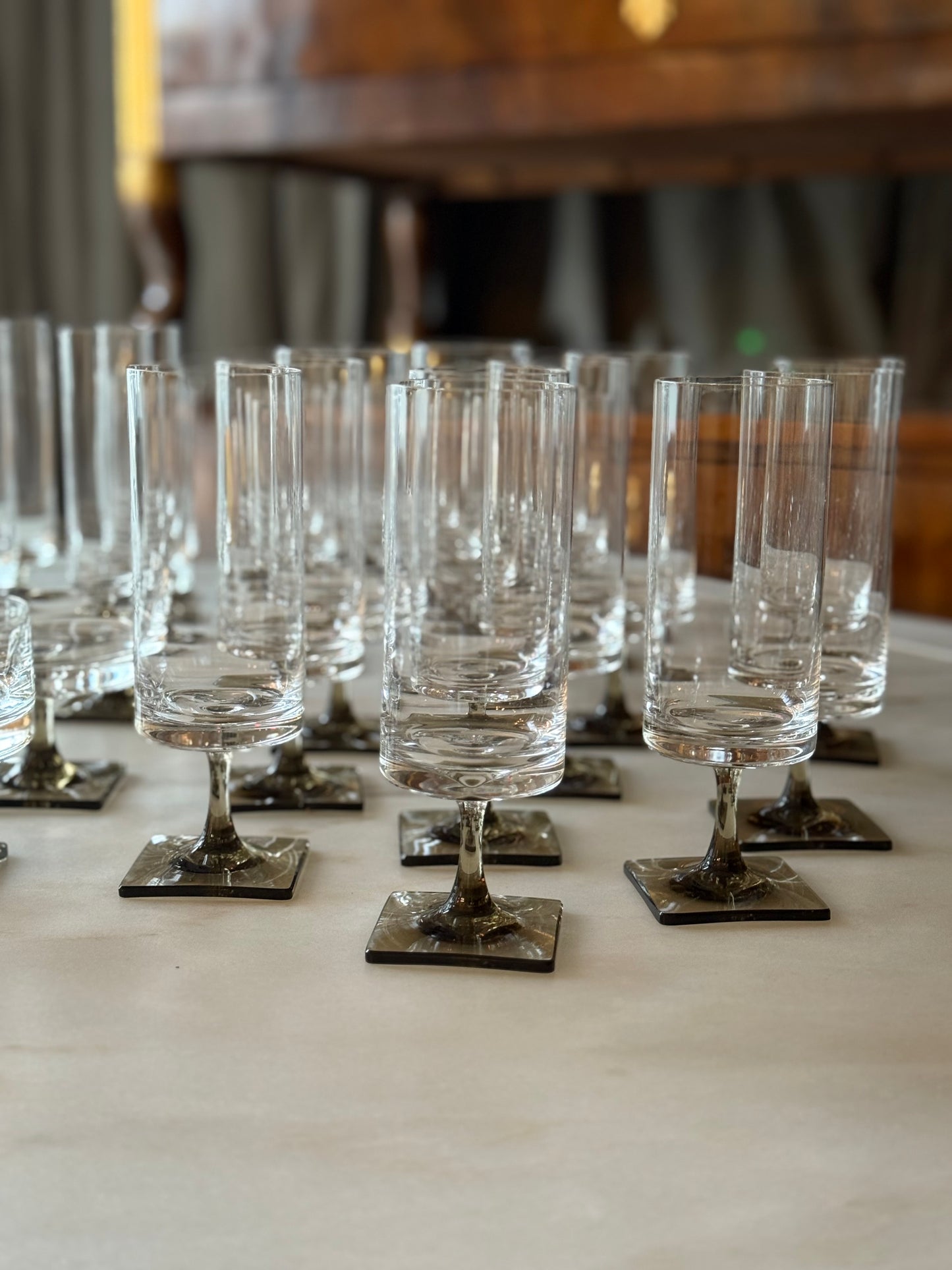 Italian Midcentury Bar Glasses - Smoke
