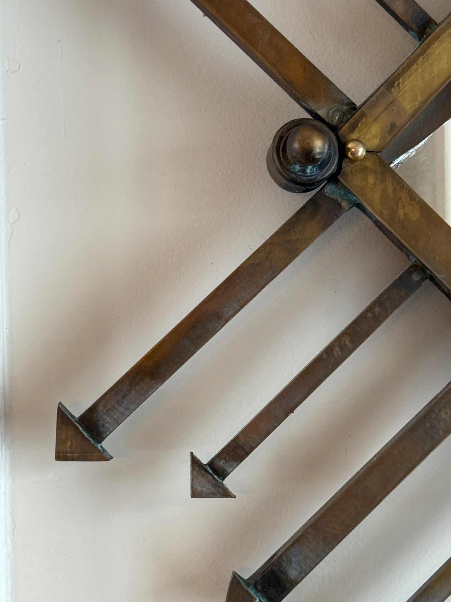 Midcentury Brass Arrow Mirror - Barcelona