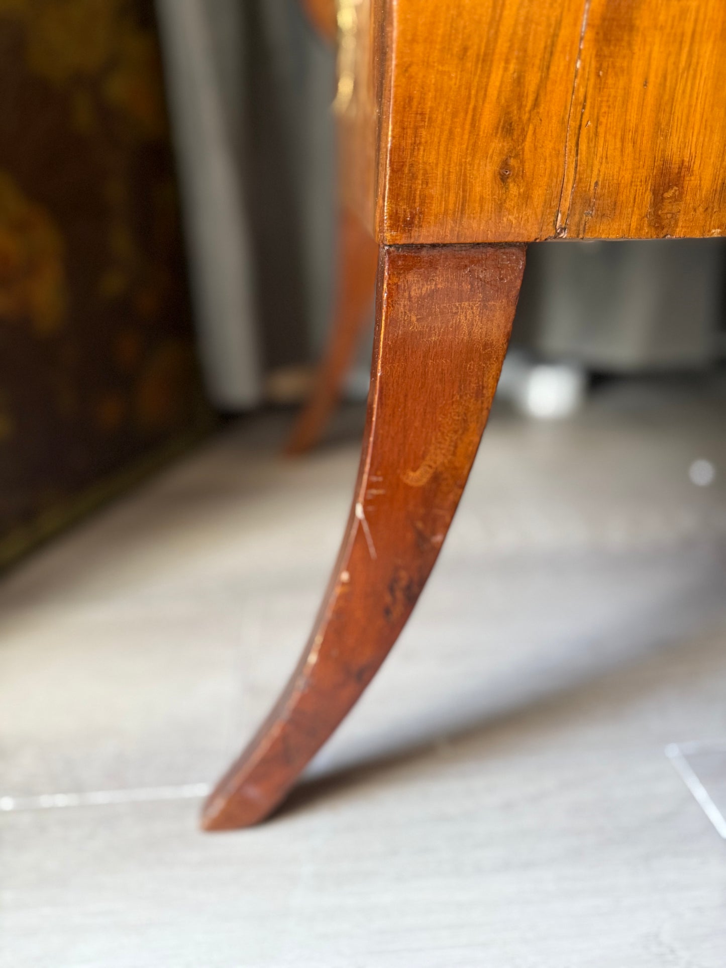 Italian Empire Walnut Bench - Early 19th Century