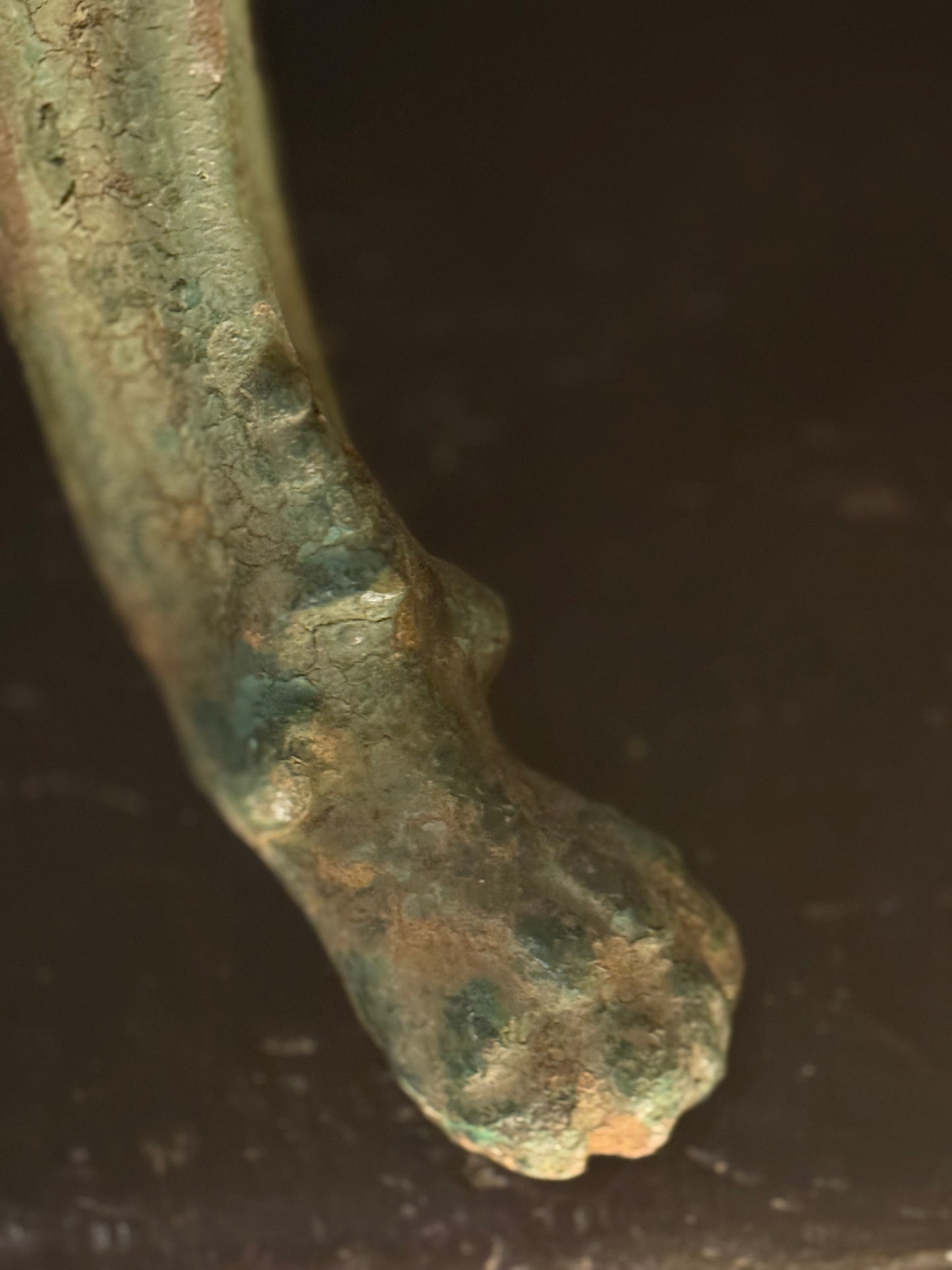 French Iron Table With Marble Top 19th Century