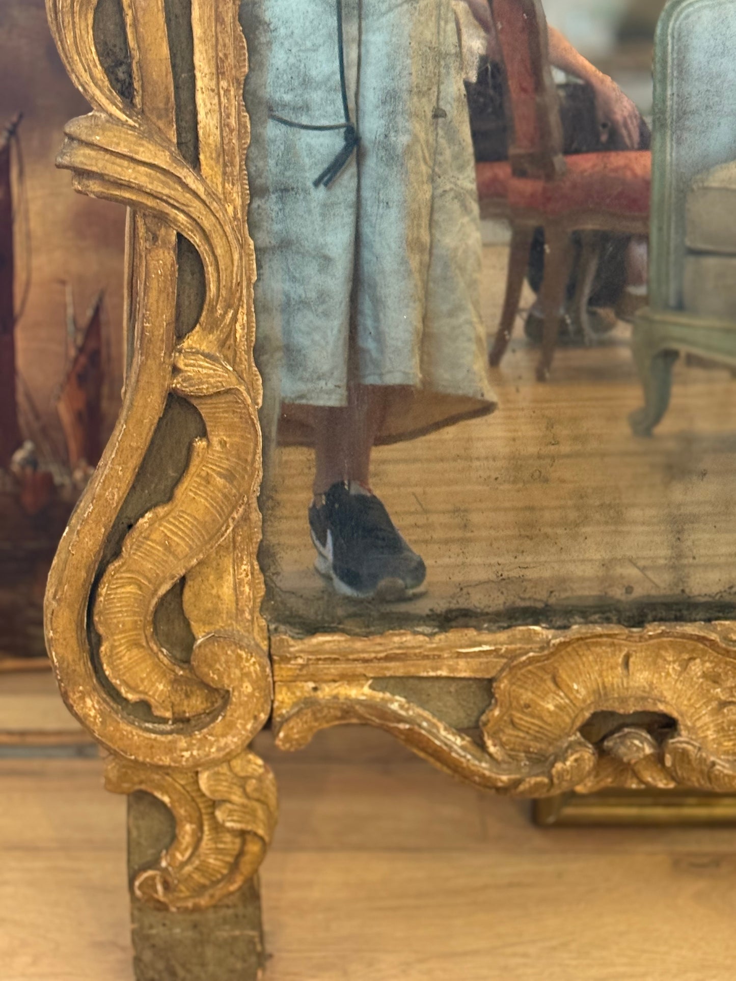 French Carved Mirror - 18th Century