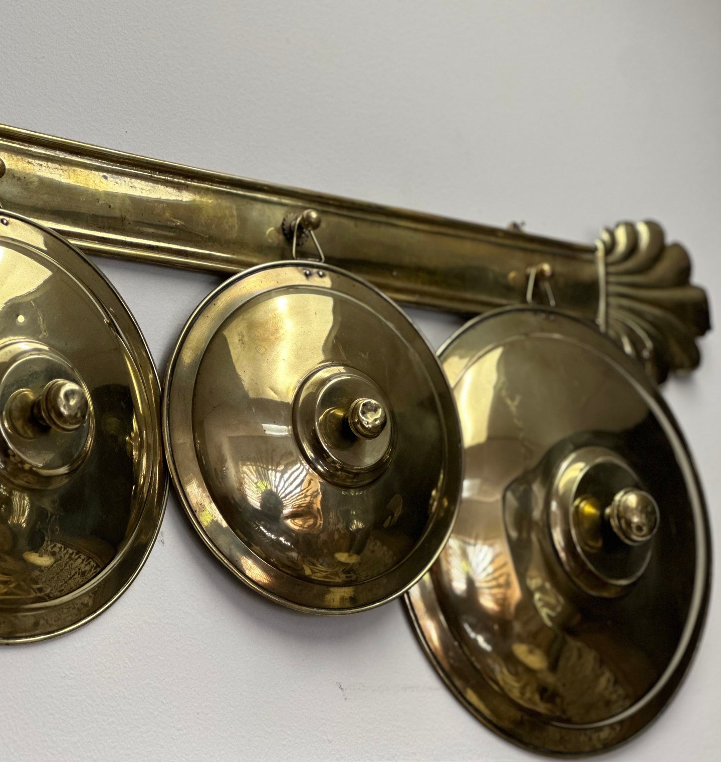 French Antique Brass Pot Top Holder
