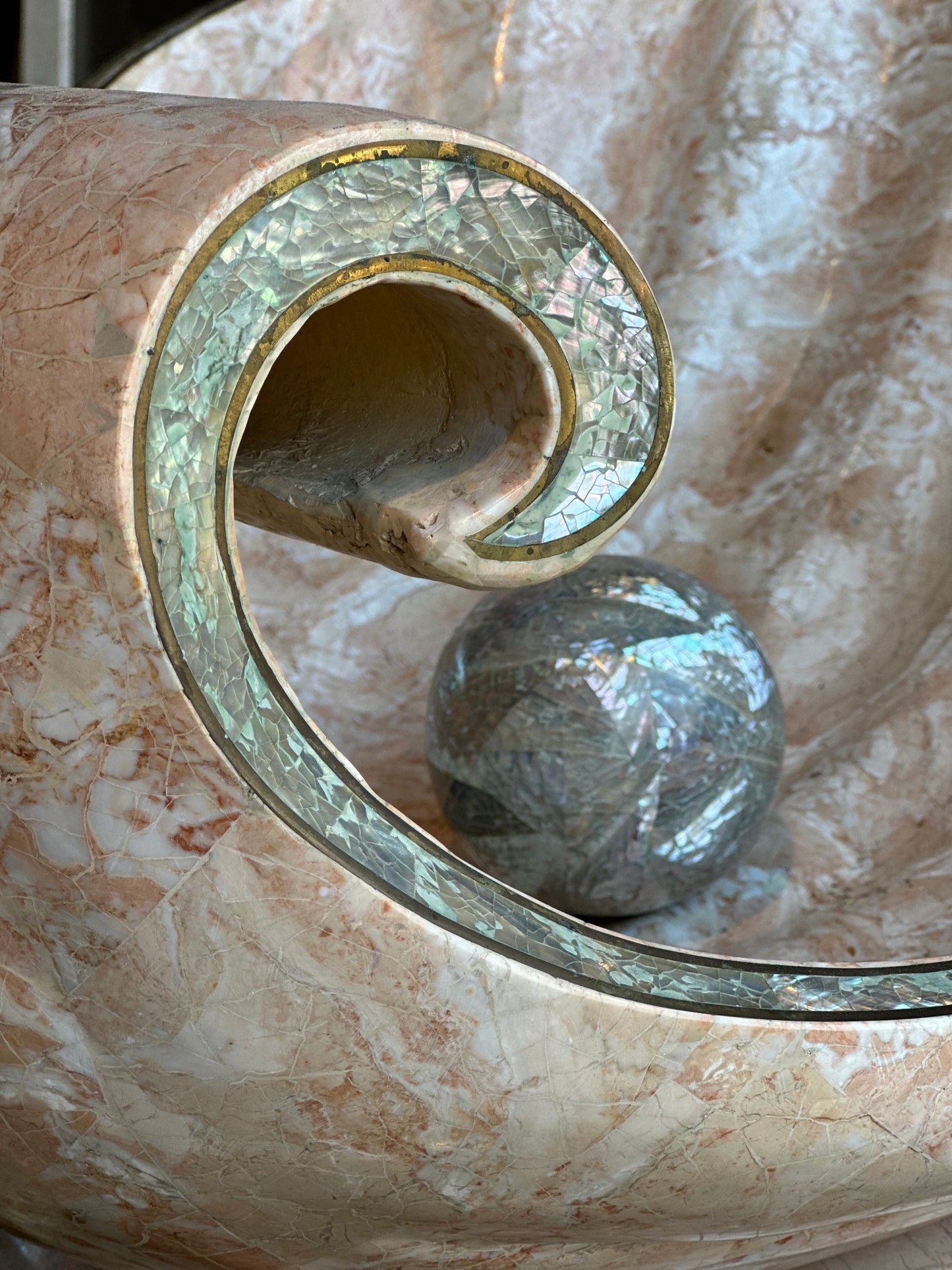 SOLD **Mother of Pearl Shell Bowl - Paris