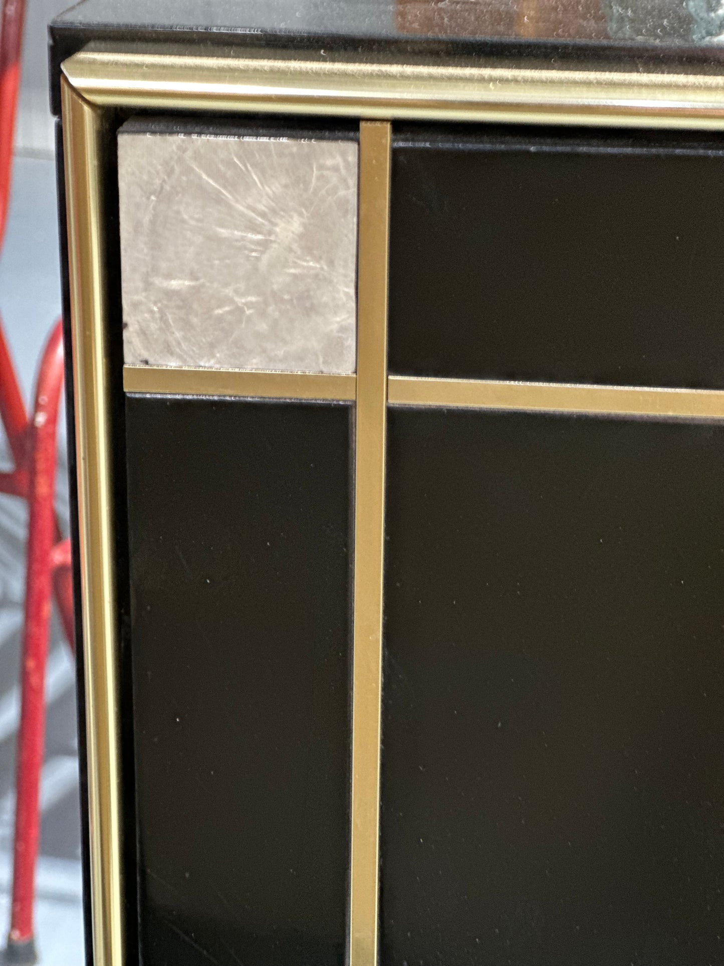 Pierre Cardin Black Bar Cabinet - Midcentury French