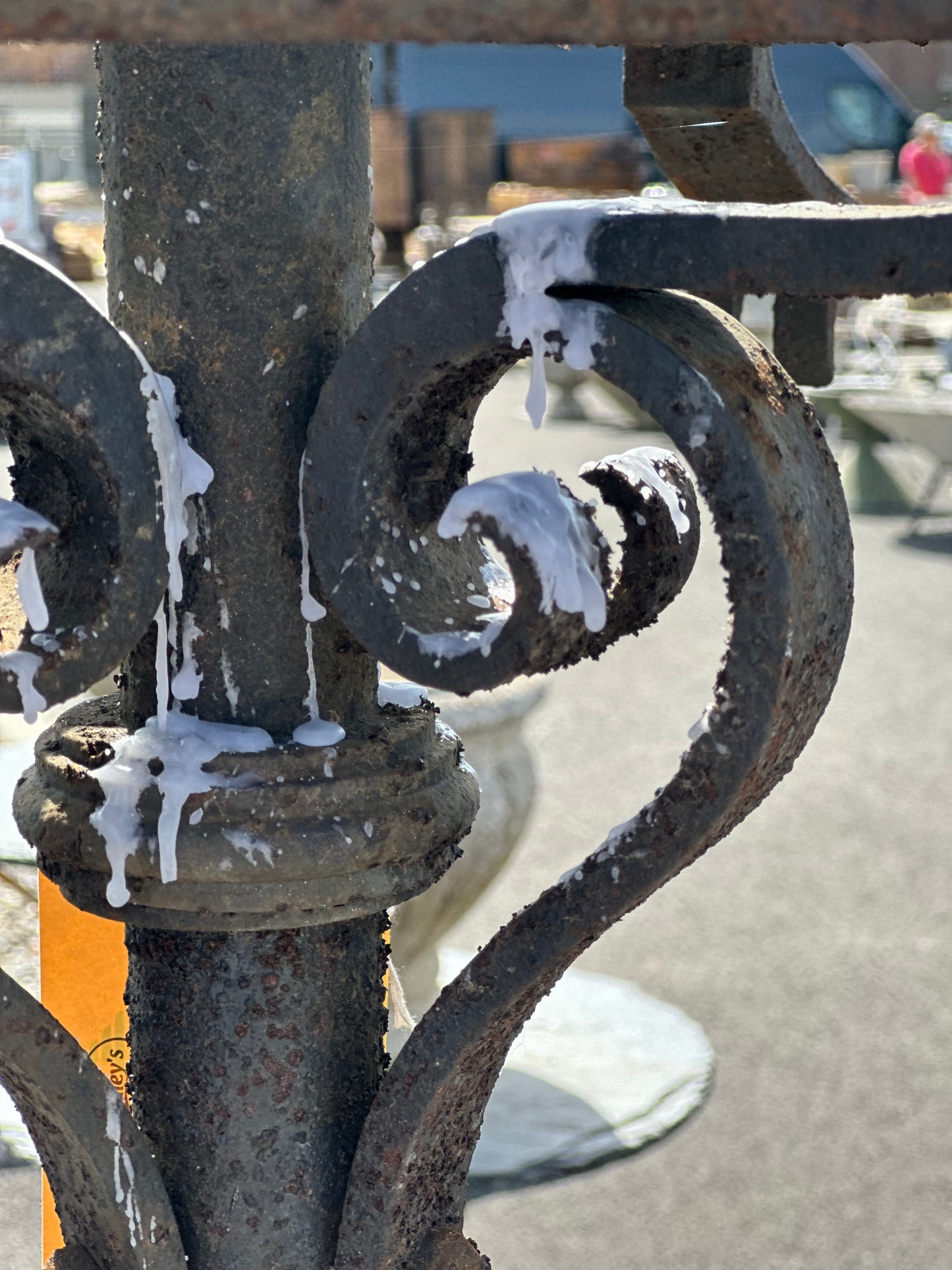 SOLD **Iron Standing Lantern - French