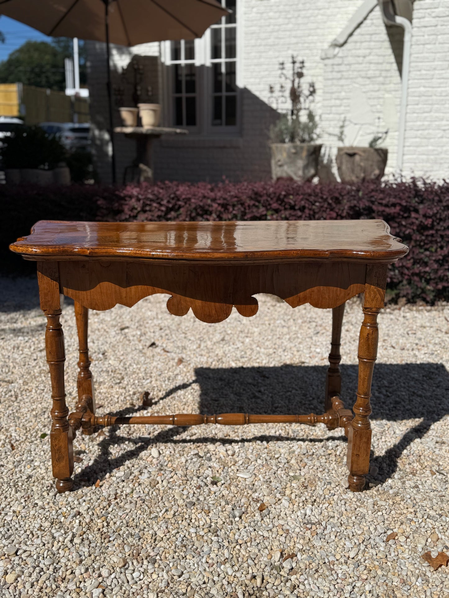 19th Century Walnut Inlay Table