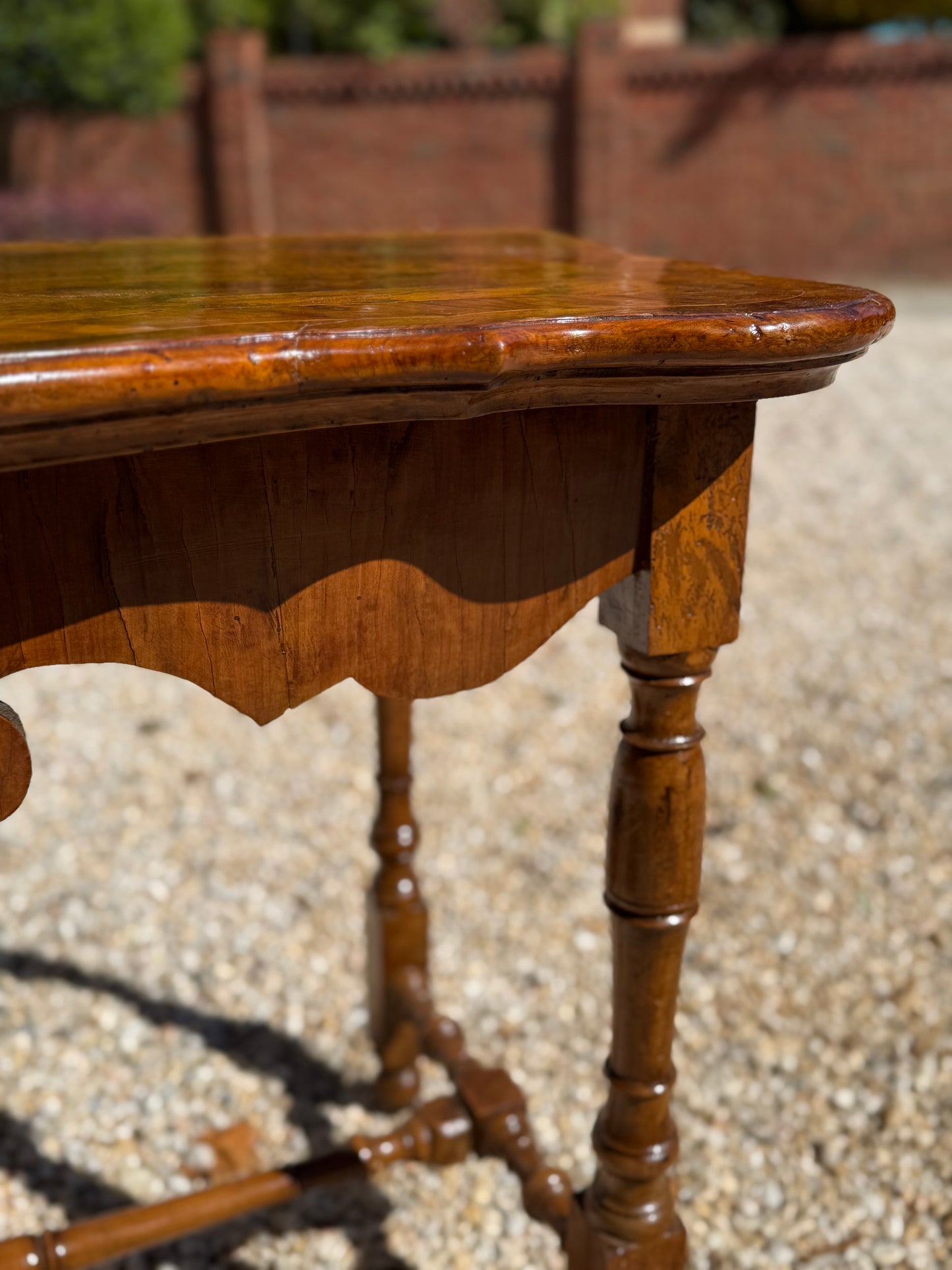 19th Century Walnut Inlay Table