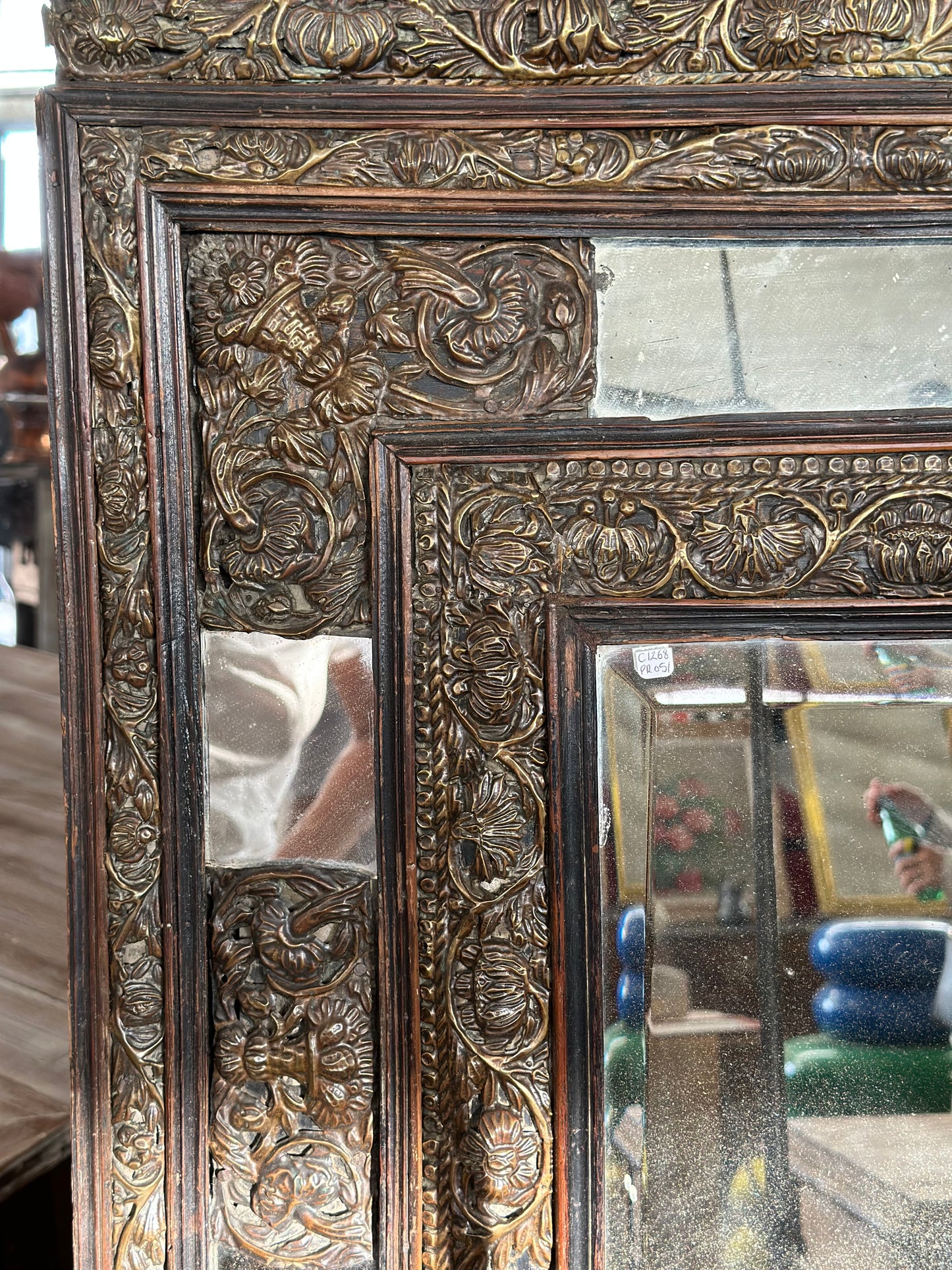 17th Century Repousse Mirror
