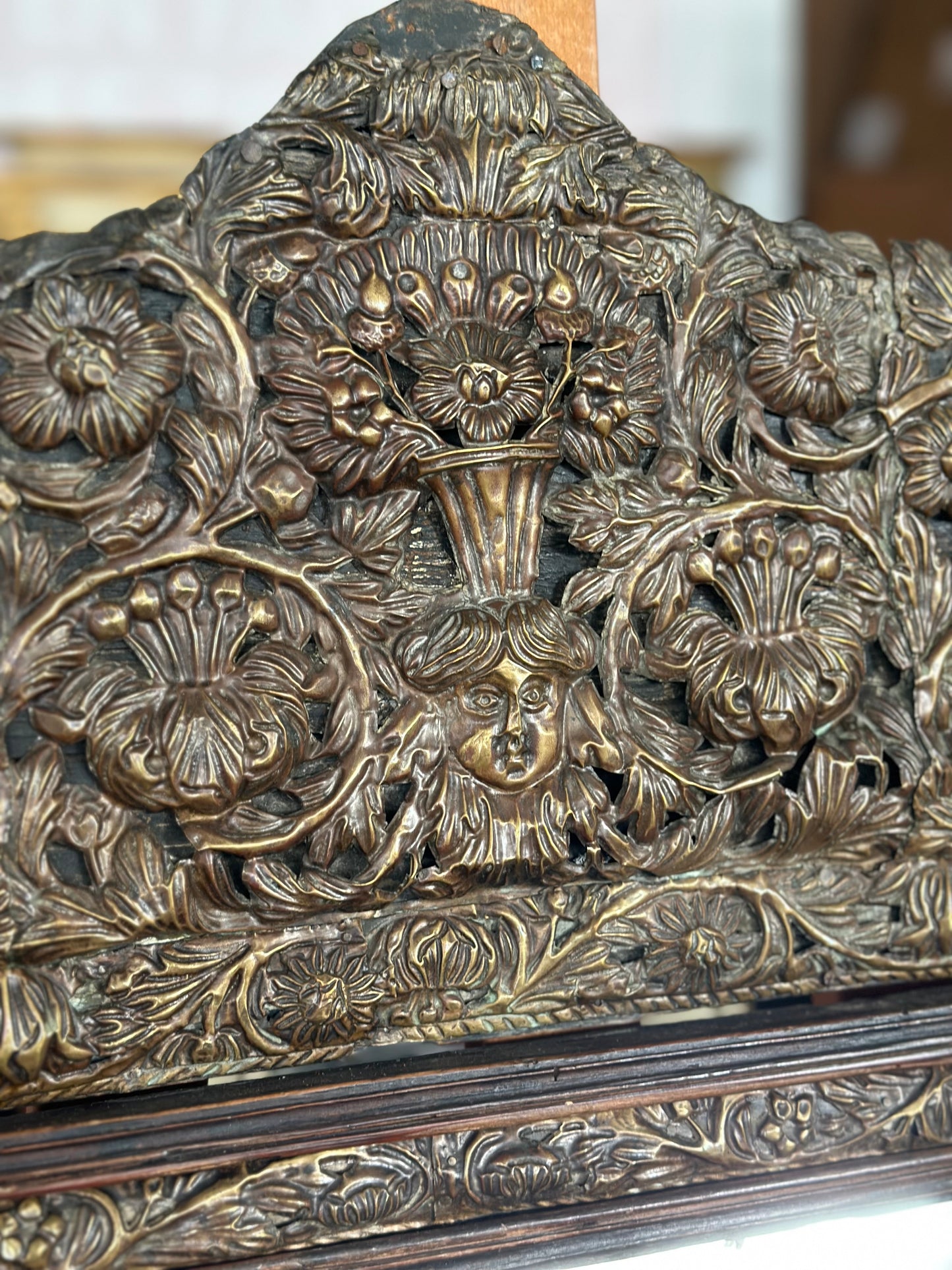 17th Century Repousse Mirror