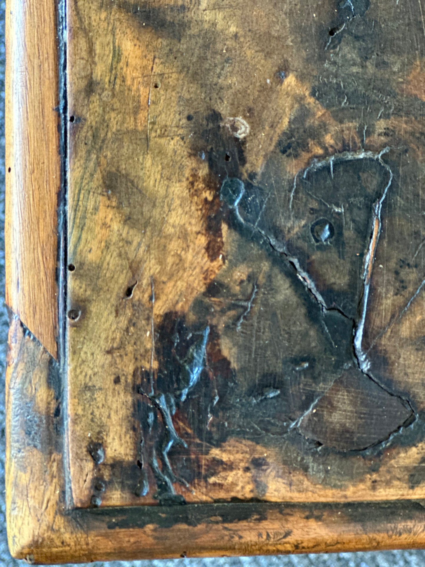 French Provincial Walnut Side Table c1860