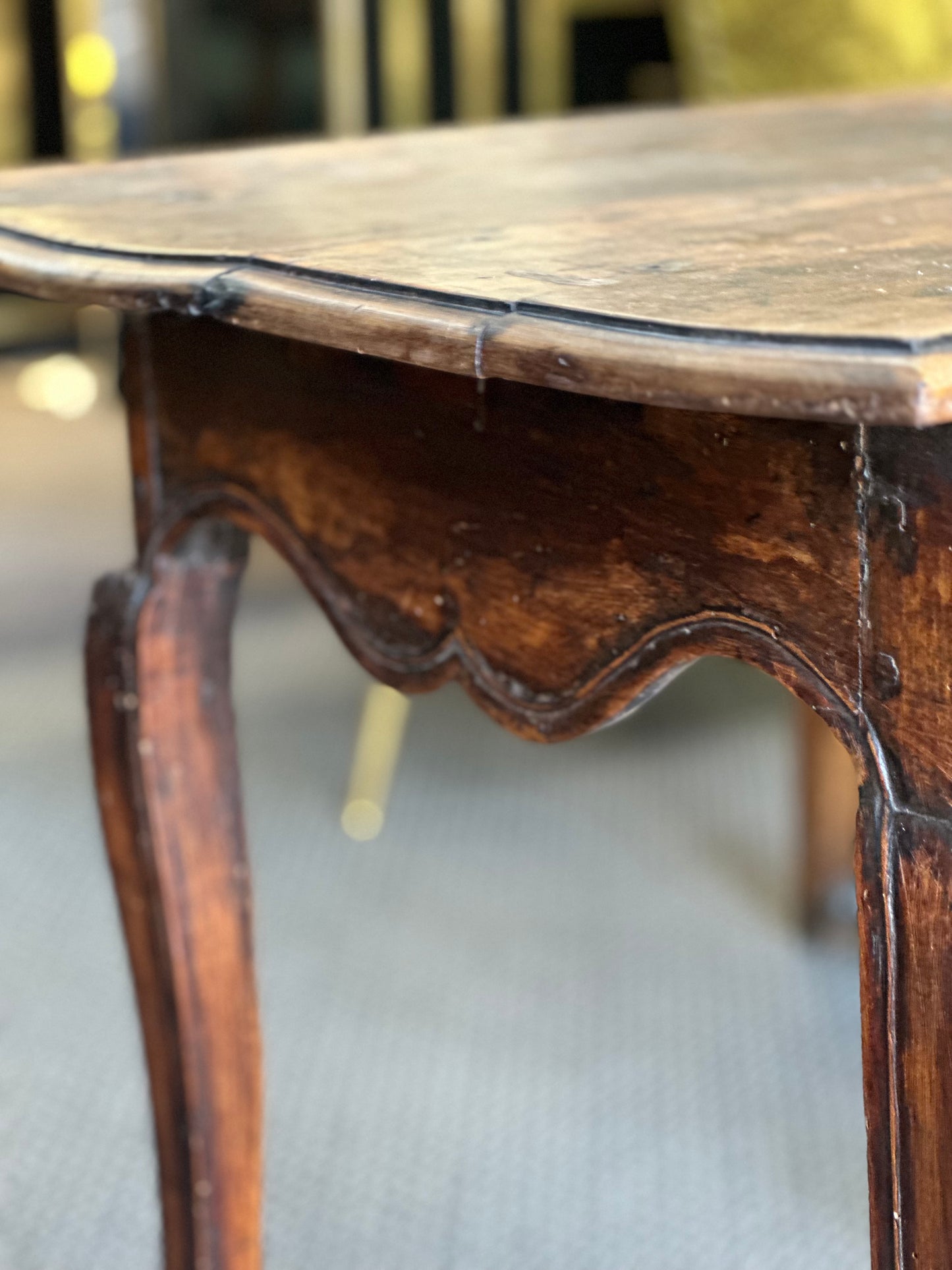 French Provincial Walnut Side Table c1860