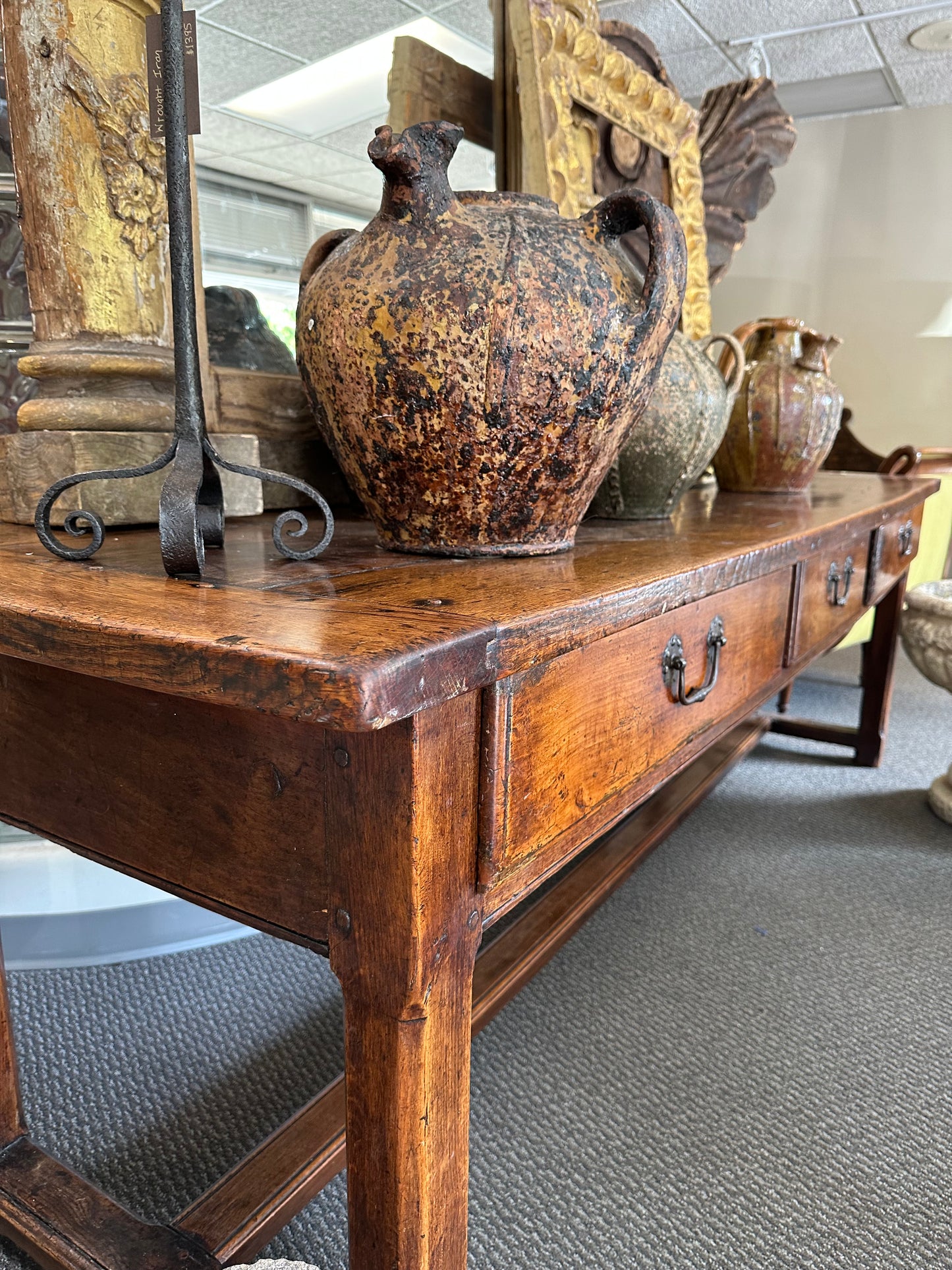 French Walnut Refectory Table - Early 1800s