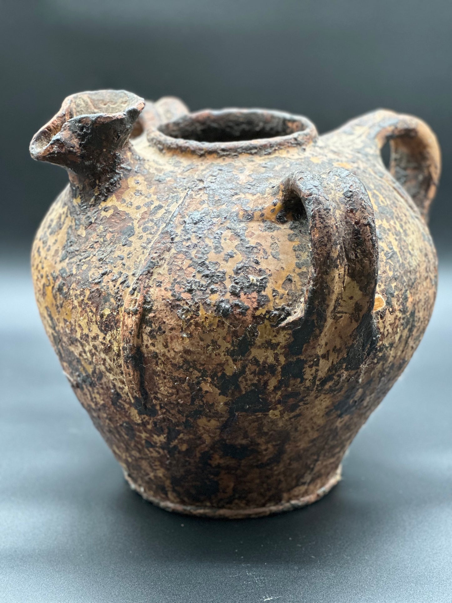 French Handled and Spout Olive Jar - 18th Century