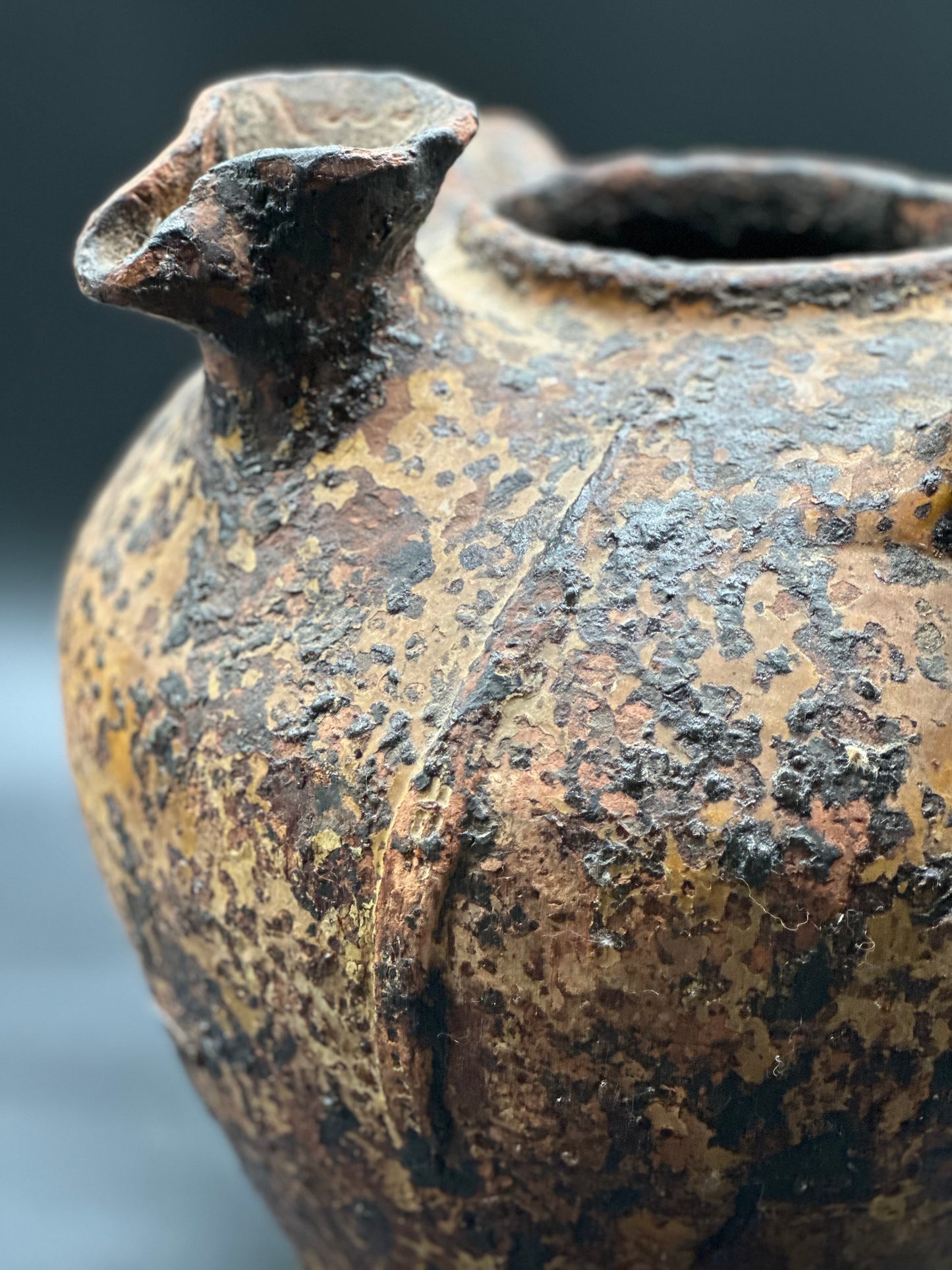 French Handled and Spout Olive Jar - 18th Century