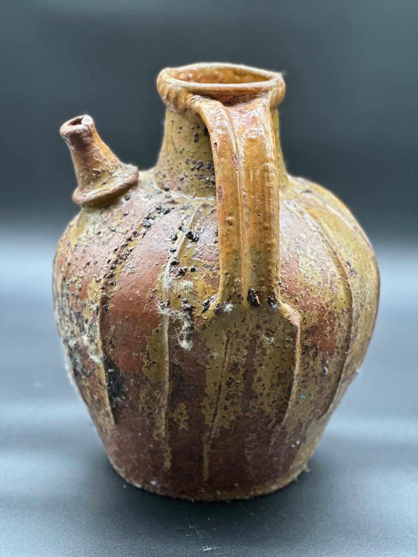 French Olive Jar With Handles- Ochre