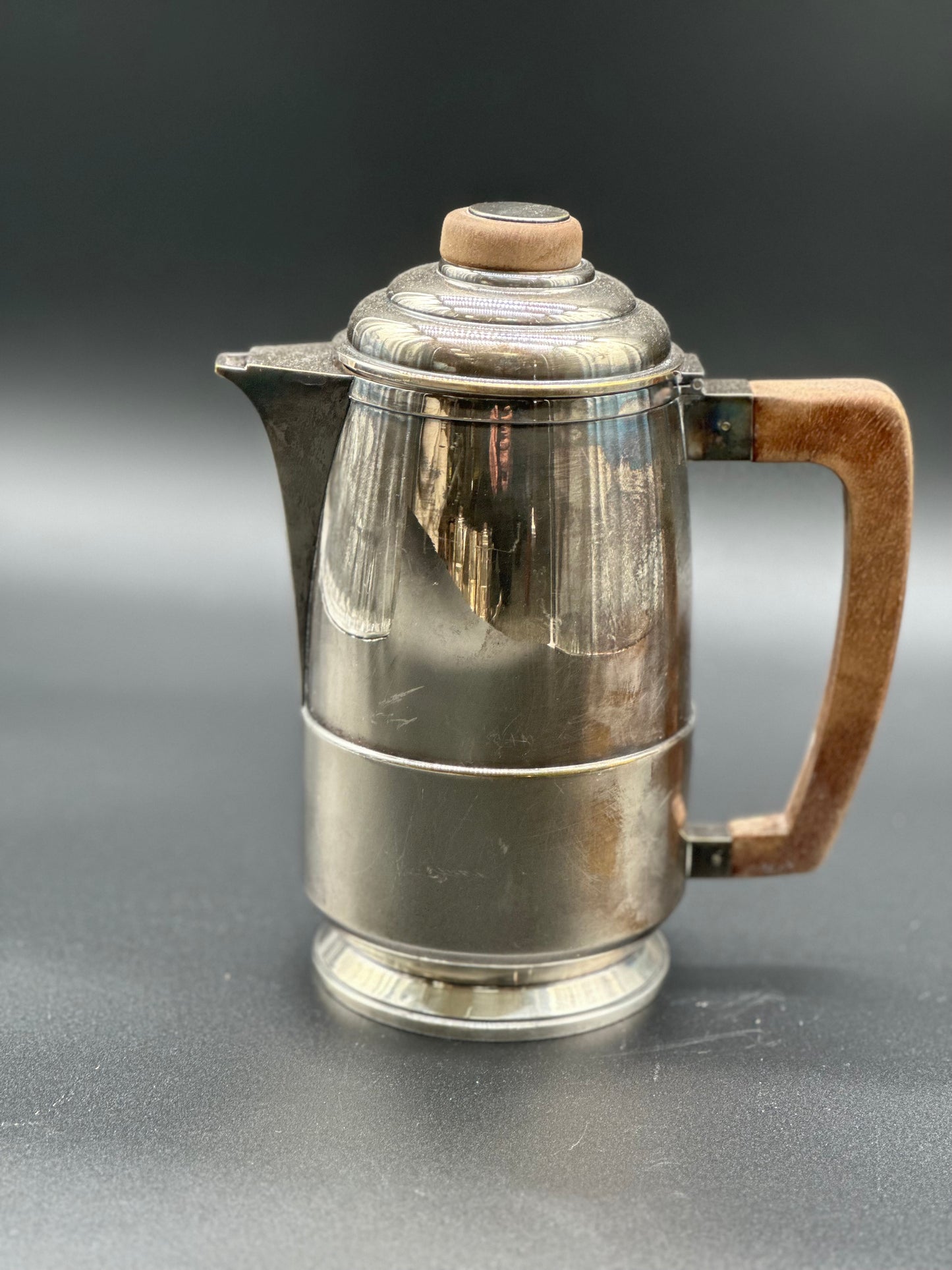 French Art Deco Silver Tea Set With Tray