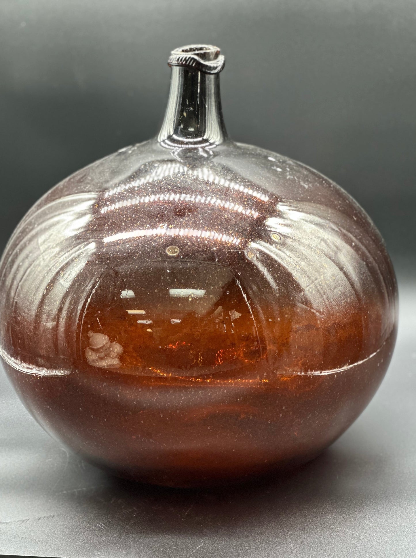 19th Century French Blown Glass Demijohn Bottle- Alsace