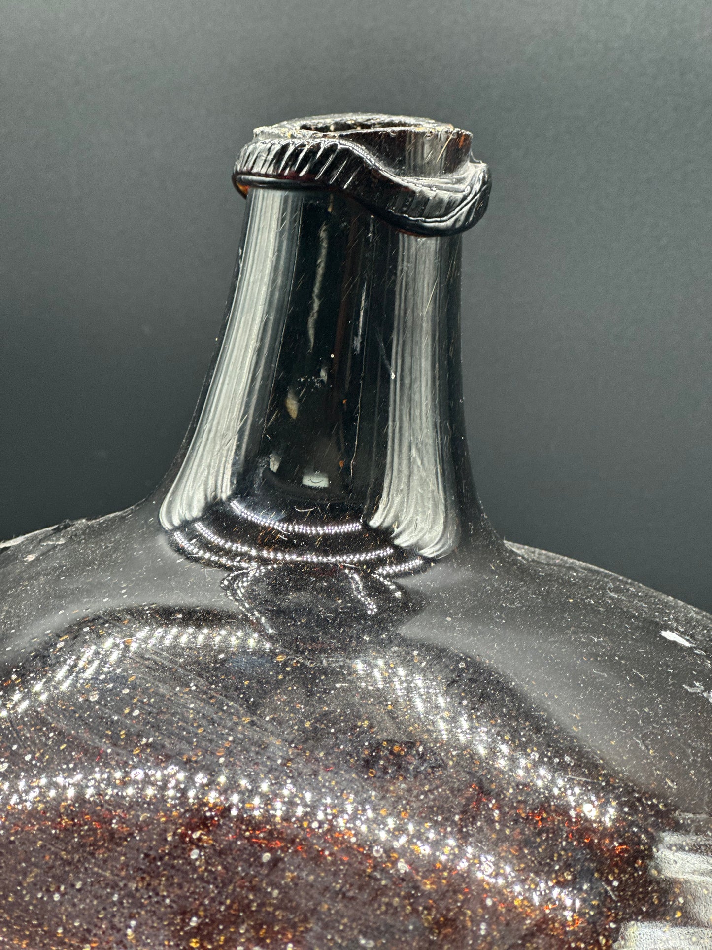 19th Century French Blown Glass Demijohn Bottle- Alsace