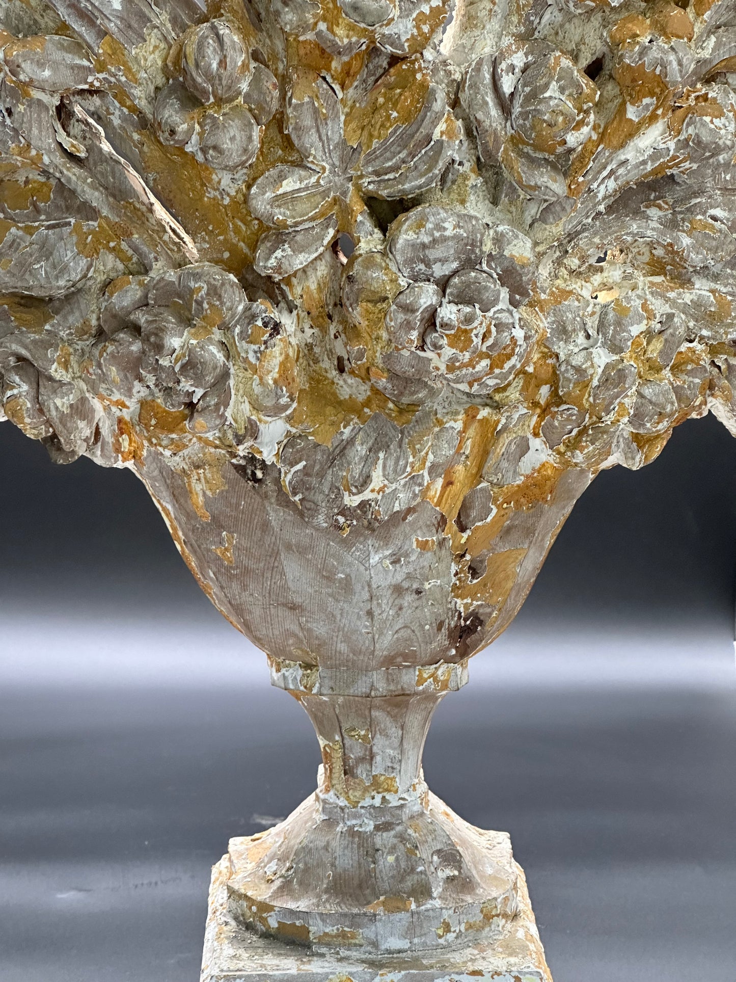 Italian Carved Flower Basket c1900