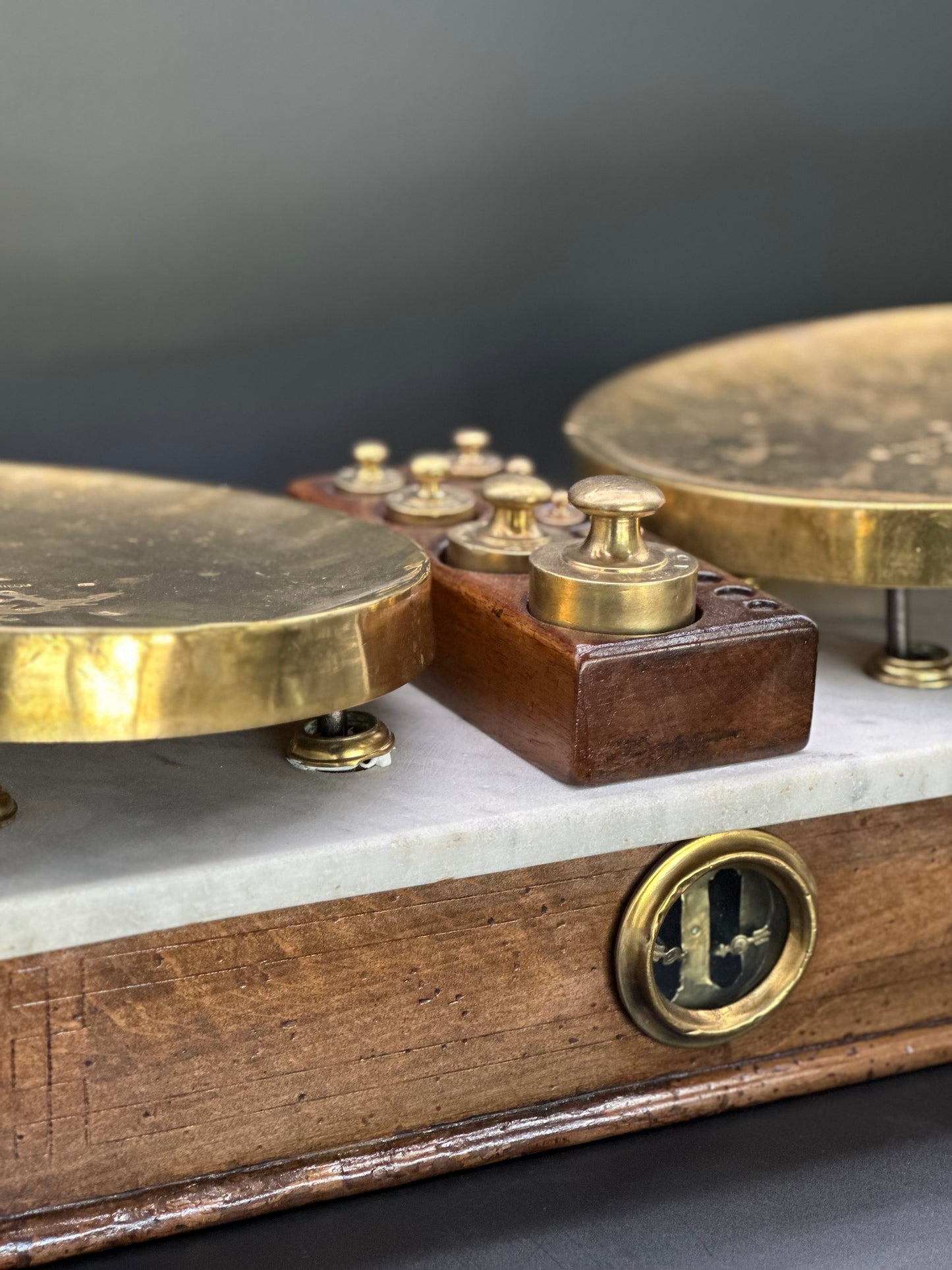 Wood, Brass and Marble Scale c1840