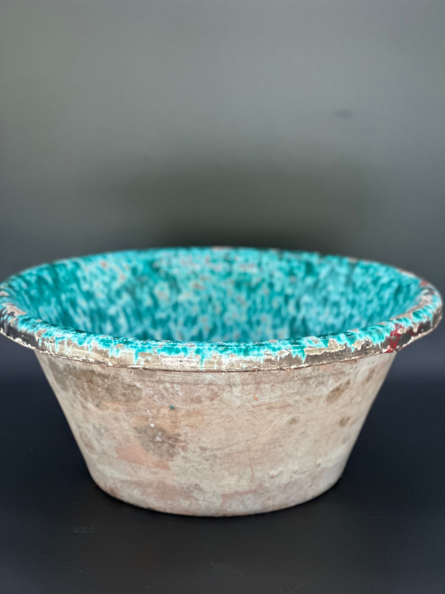 Provincial Speckled Olive Bowl - 19th Century