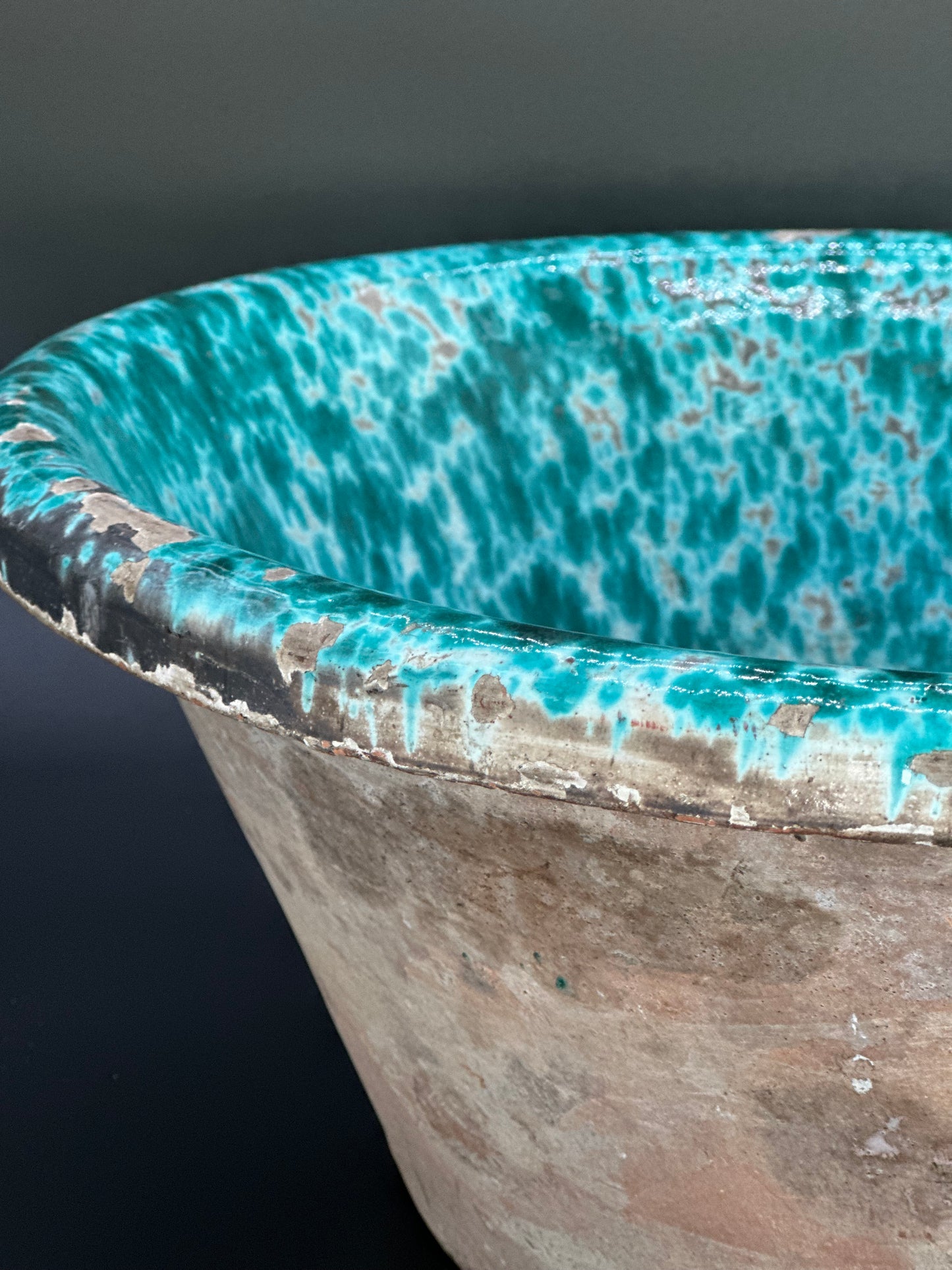 Provincial Speckled Olive Bowl - 19th Century