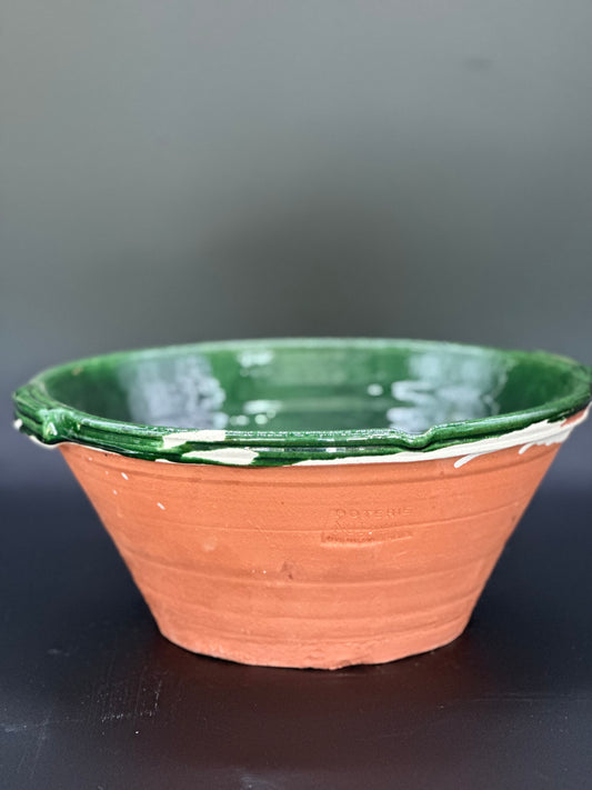 French Pottery Green - Cassole Bowl Large