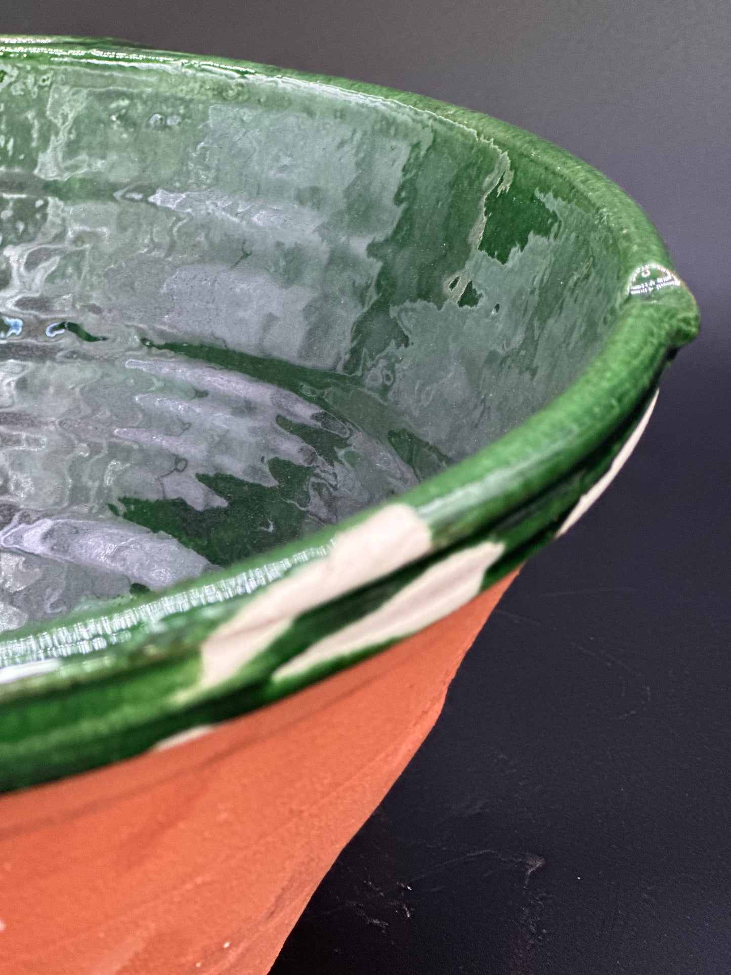 French Pottery Green - Cassole Bowl Large