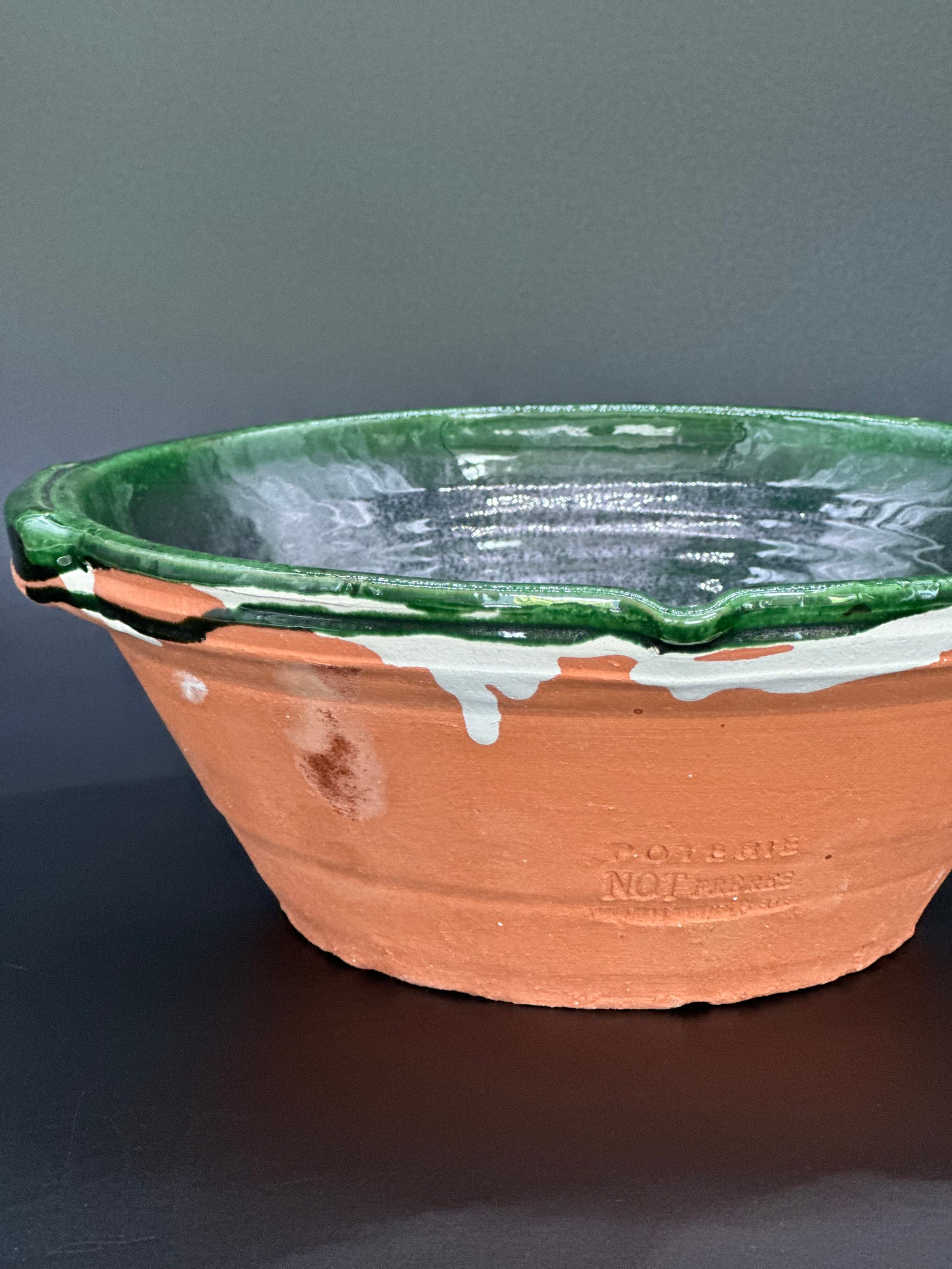 French Pottery Green - Cassole Bowl Medium