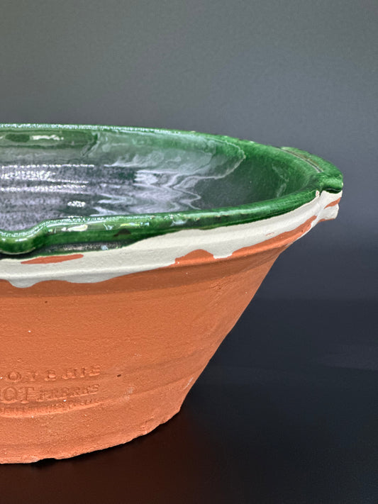French Pottery Green - Cassole Bowl Medium