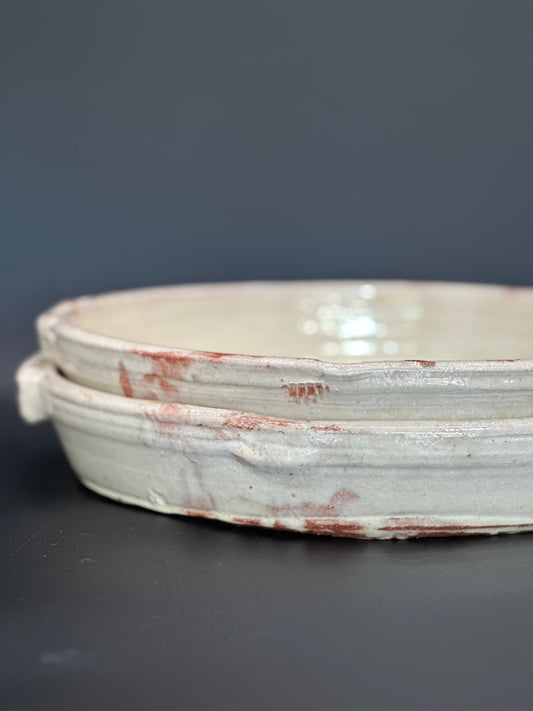 French Pottery Cream   - Plat a Gratin XLarge