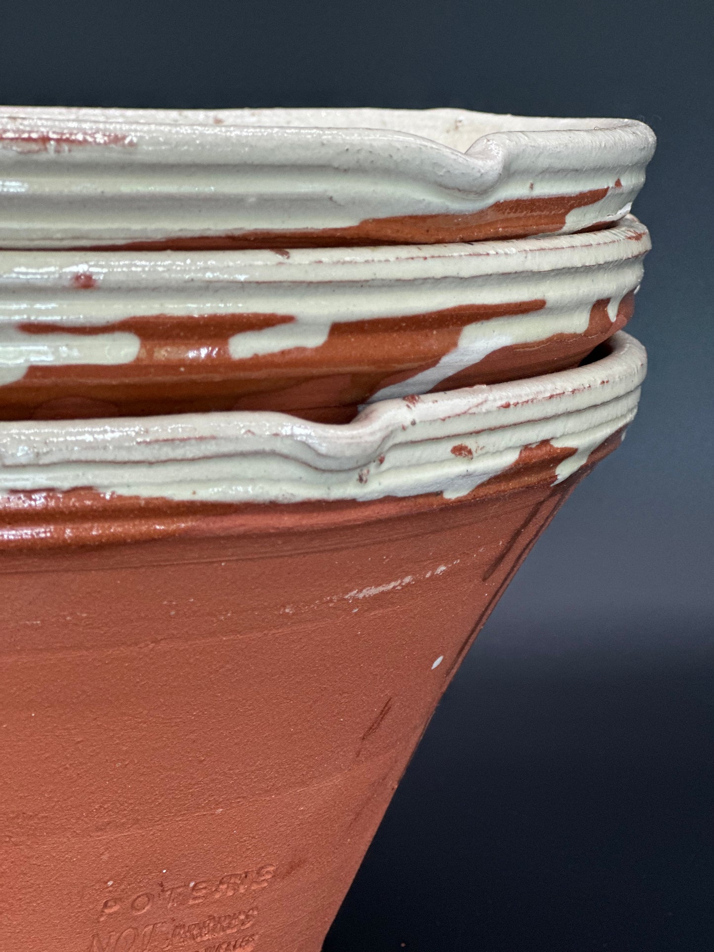 French Pottery  Cream - Cassole Bowl Large