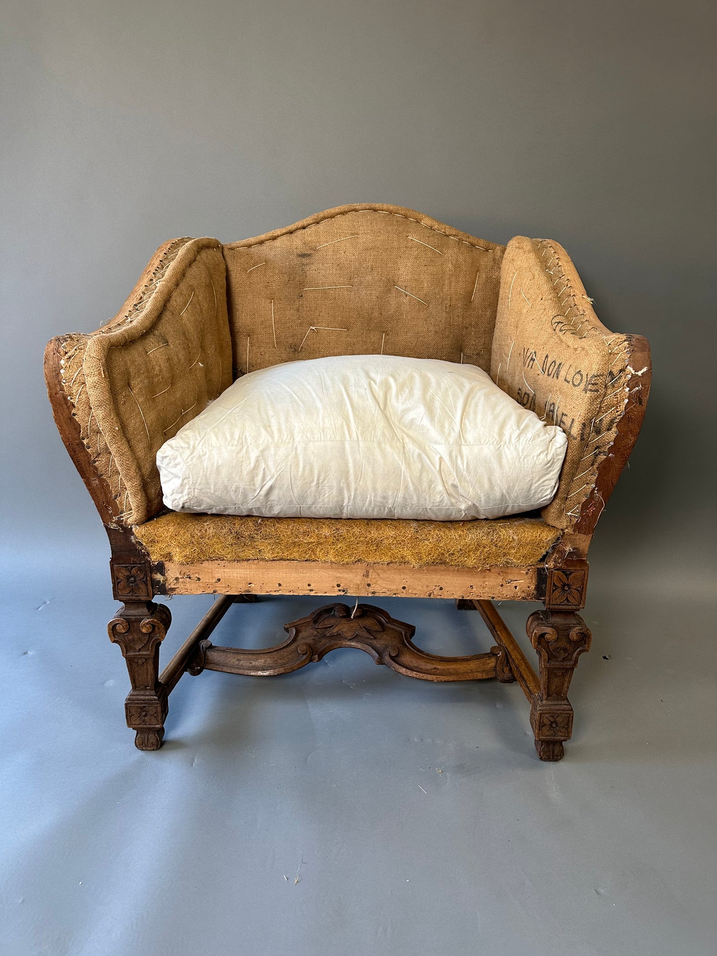 Italian Armchairs In Muslin -18th Century
