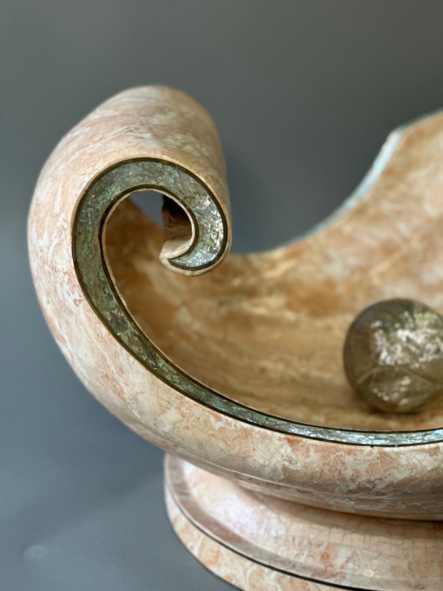 SOLD **Mother of Pearl Shell Bowl - Paris
