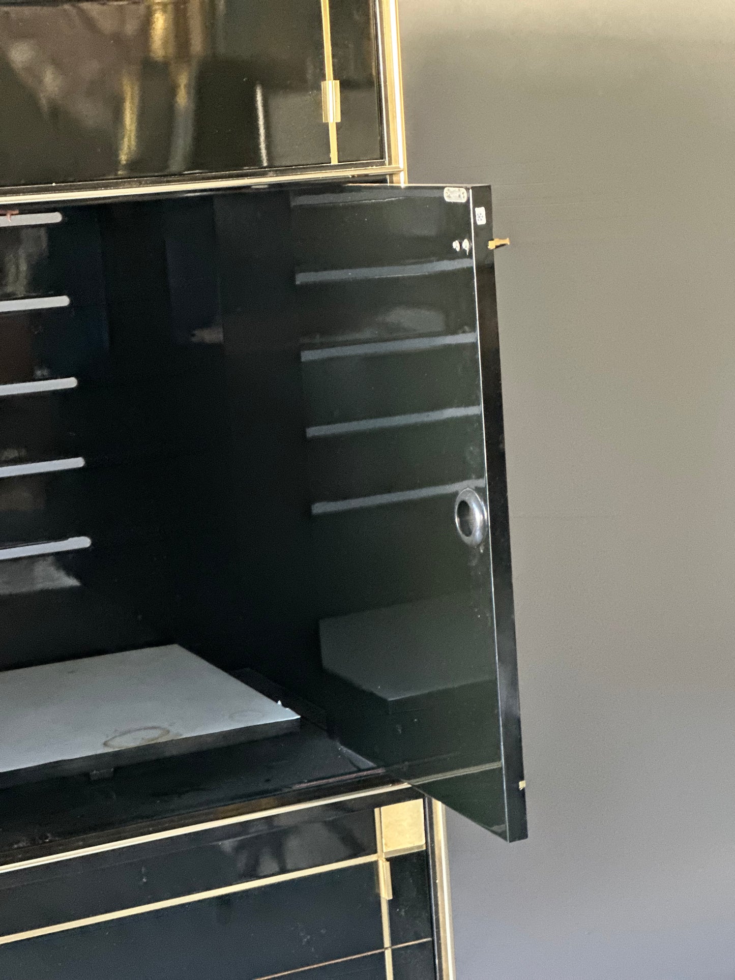 Pierre Cardin Black Bar Cabinet - Midcentury French