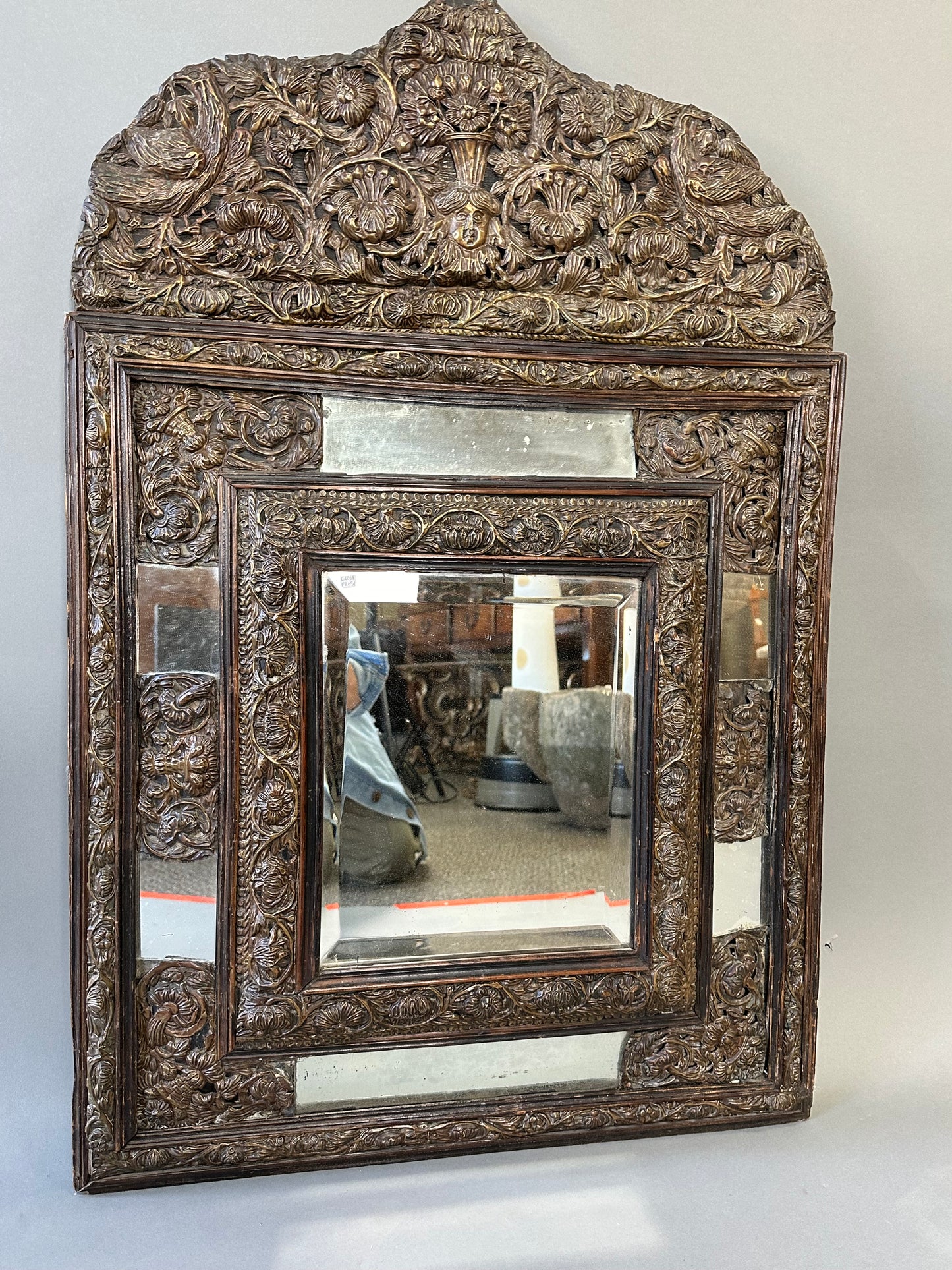 17th Century Repousse Mirror