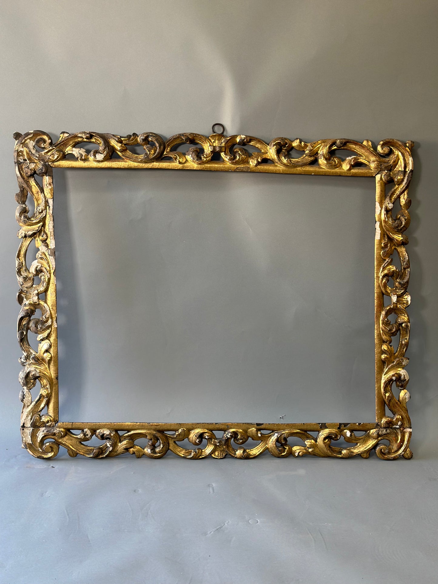 Italian Wooden Carved Square Frame- 19th Century