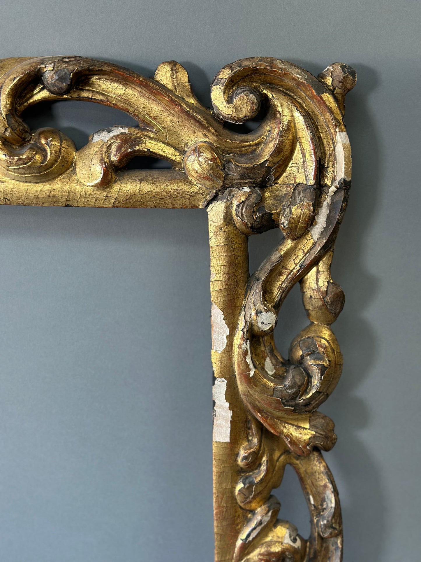 Italian Wooden Carved Square Frame- 19th Century