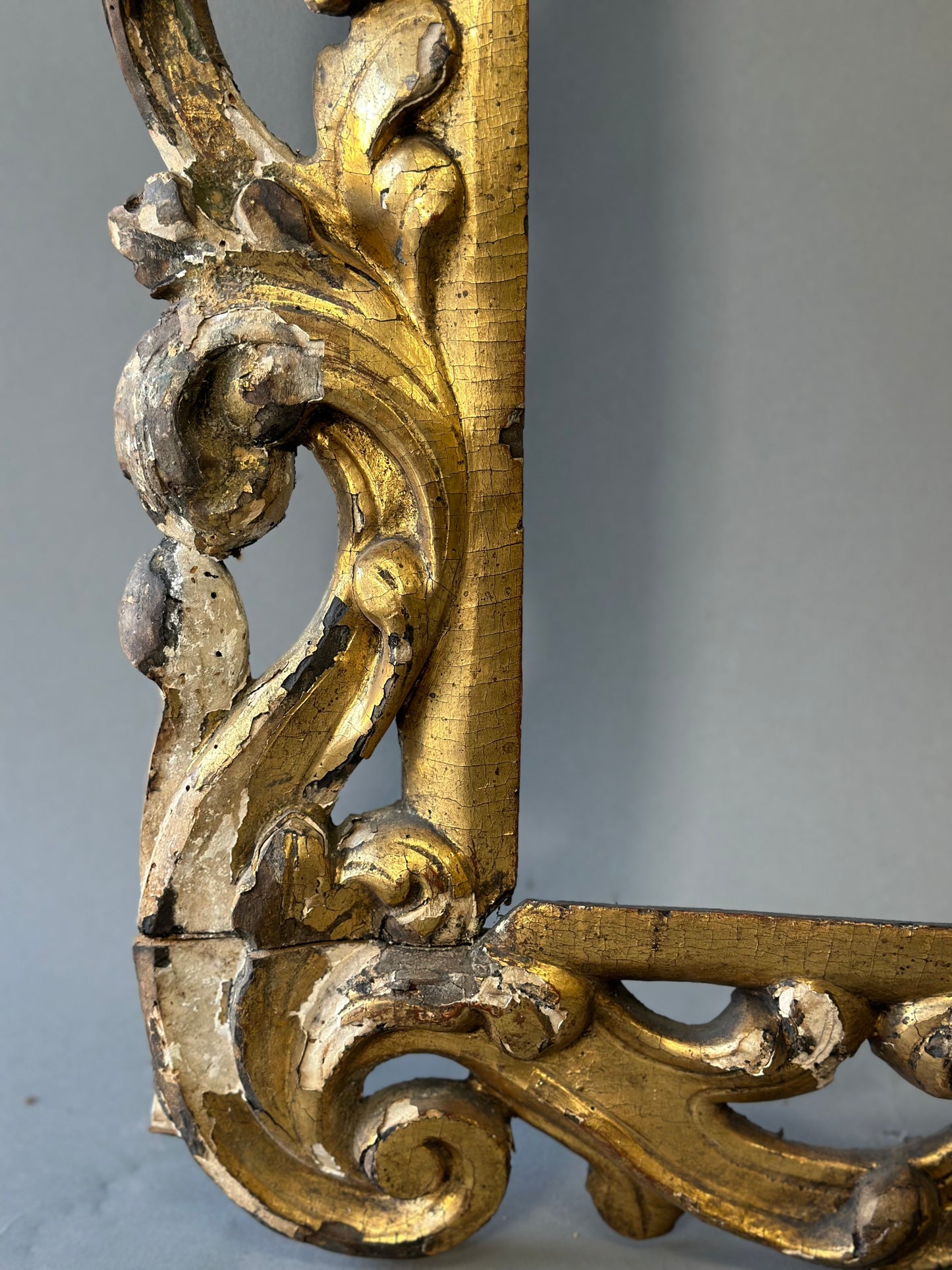 Italian Wooden Carved Square Frame- 19th Century